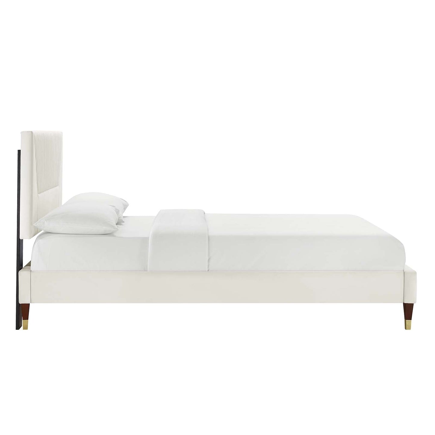 Yasmine Channel Tufted Performance Velvet Queen Platform Bed By Modway - MOD-6972 | Beds | Modishstore - 26