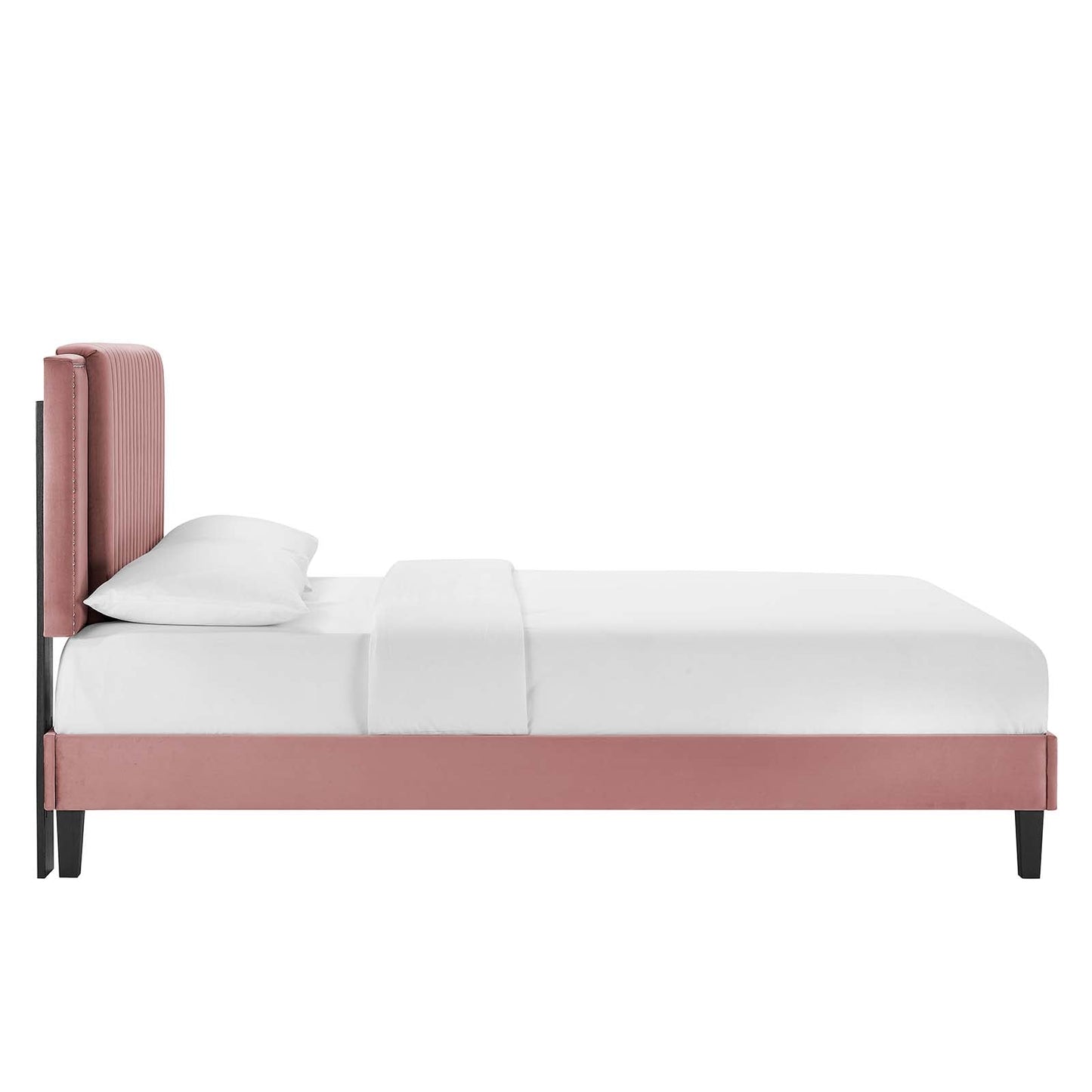 Zahra Channel Tufted Performance Velvet Queen Platform Bed By Modway - MOD-6974 | Beds | Modishstore - 10