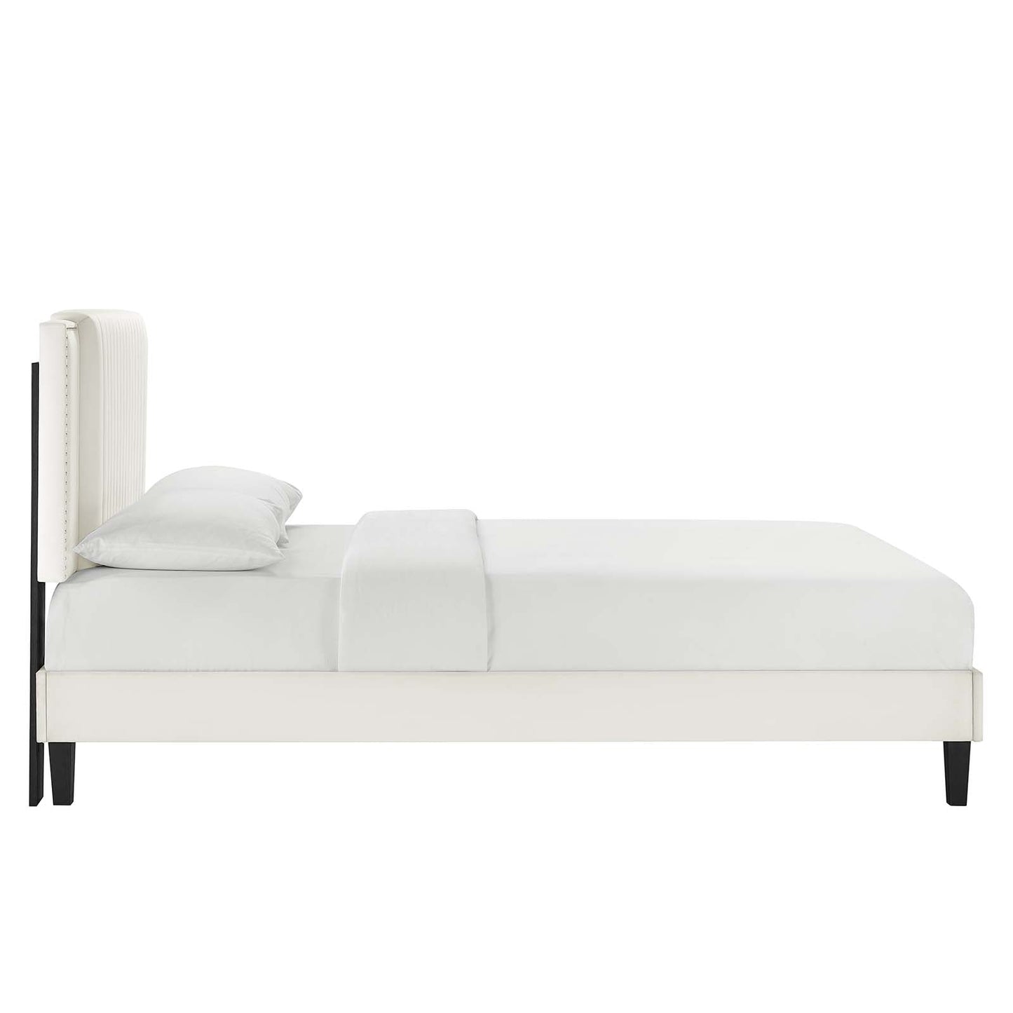 Zahra Channel Tufted Performance Velvet Queen Platform Bed By Modway - MOD-6974 | Beds | Modishstore - 26