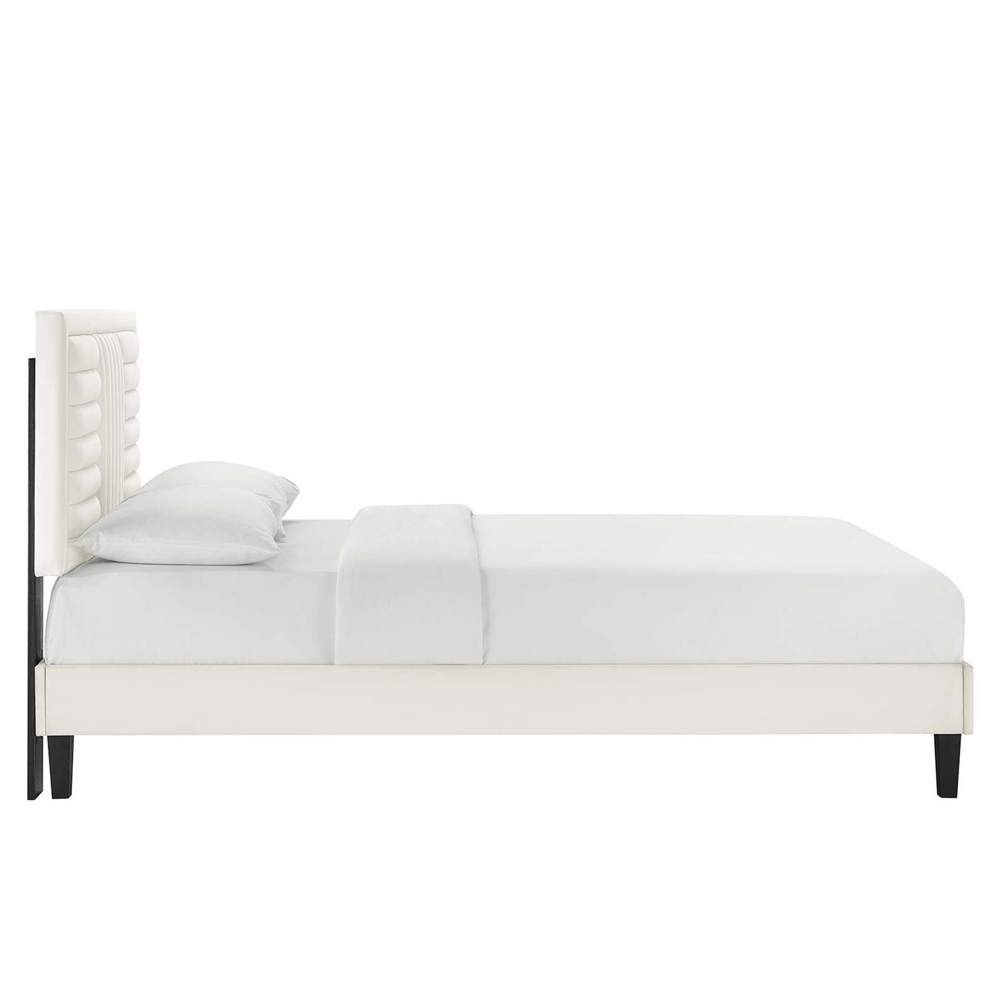 Sofia Channel Tufted Performance Velvet Queen Platform Bed By Modway - MOD-6975 | Beds | Modishstore - 27