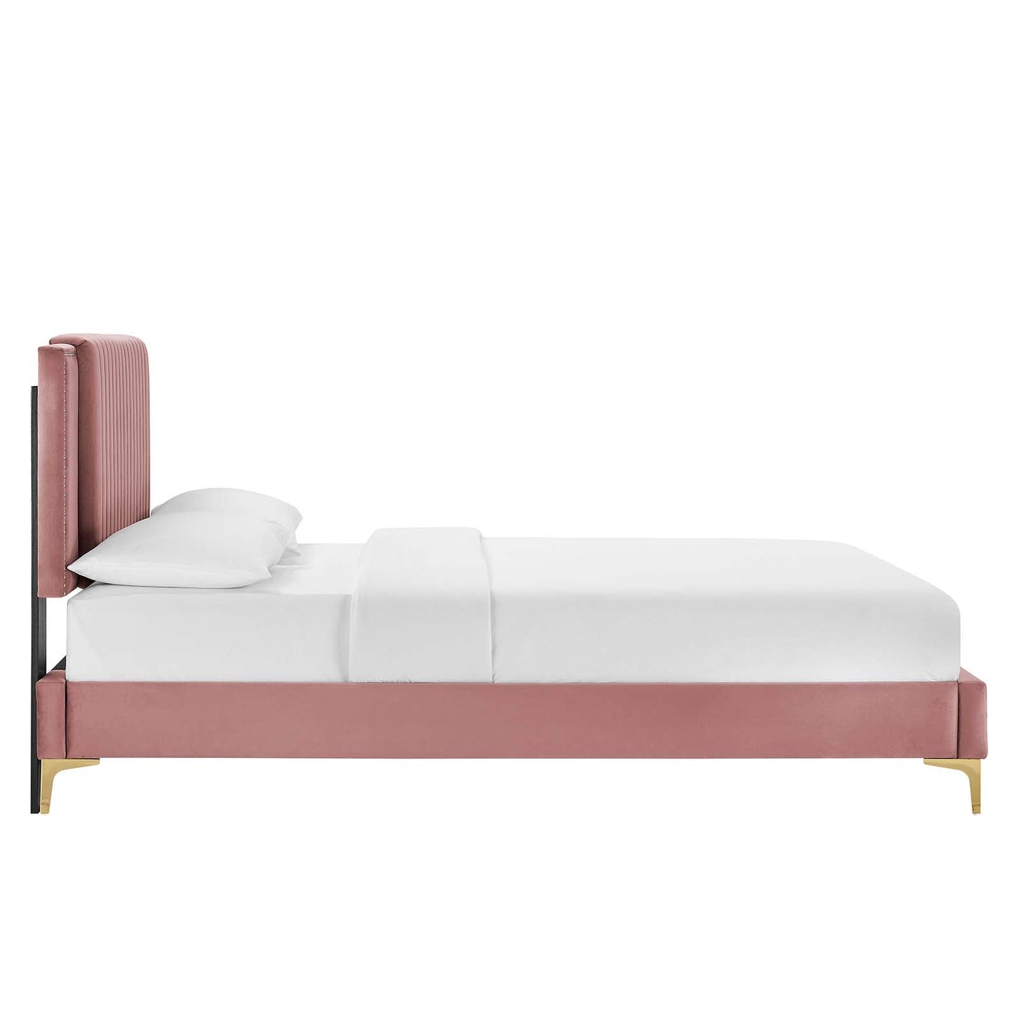 Zahra Channel Tufted Performance Velvet Queen Platform Bed By Modway - MOD-6978 | Beds | Modishstore - 10