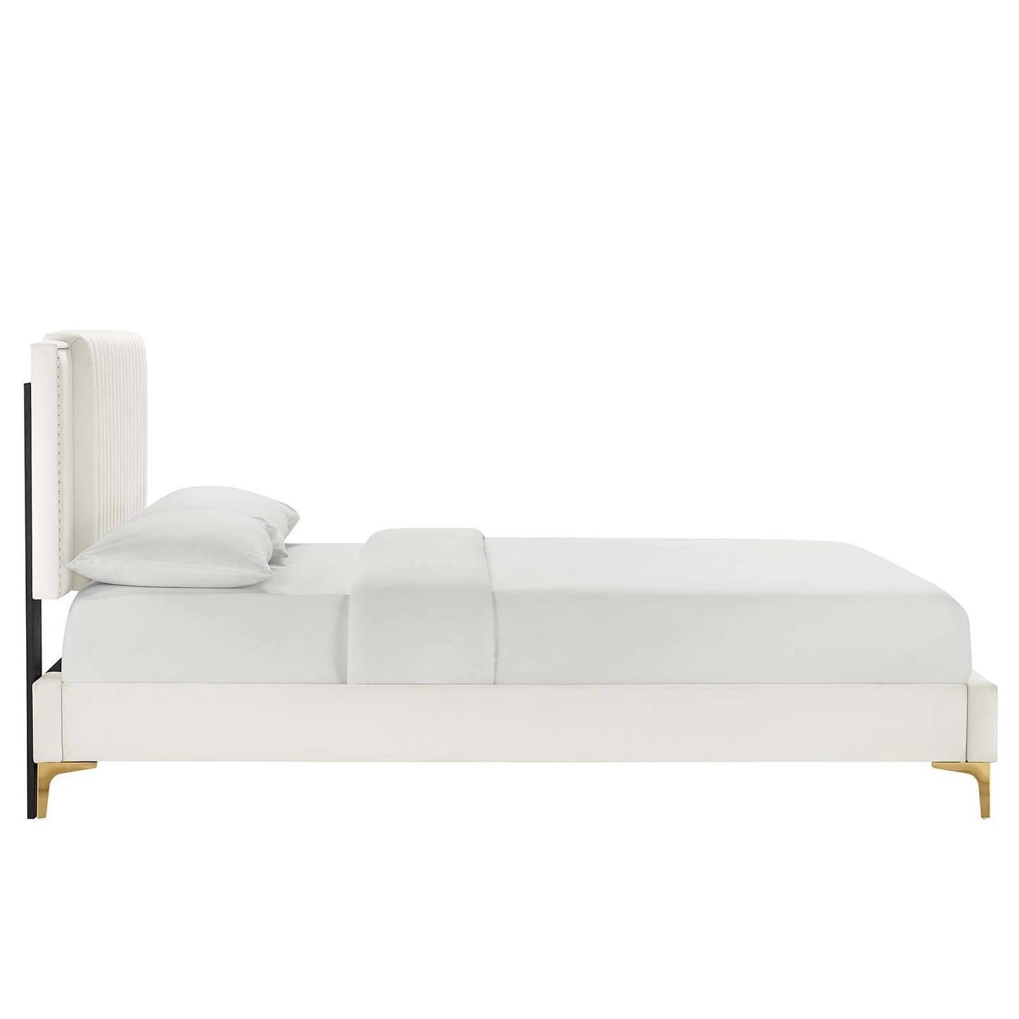 Zahra Channel Tufted Performance Velvet Queen Platform Bed By Modway - MOD-6978 | Beds | Modishstore - 26