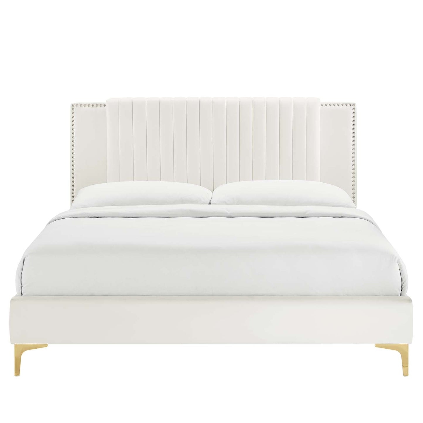 Zahra Channel Tufted Performance Velvet Queen Platform Bed By Modway - MOD-6978 | Beds | Modishstore - 27