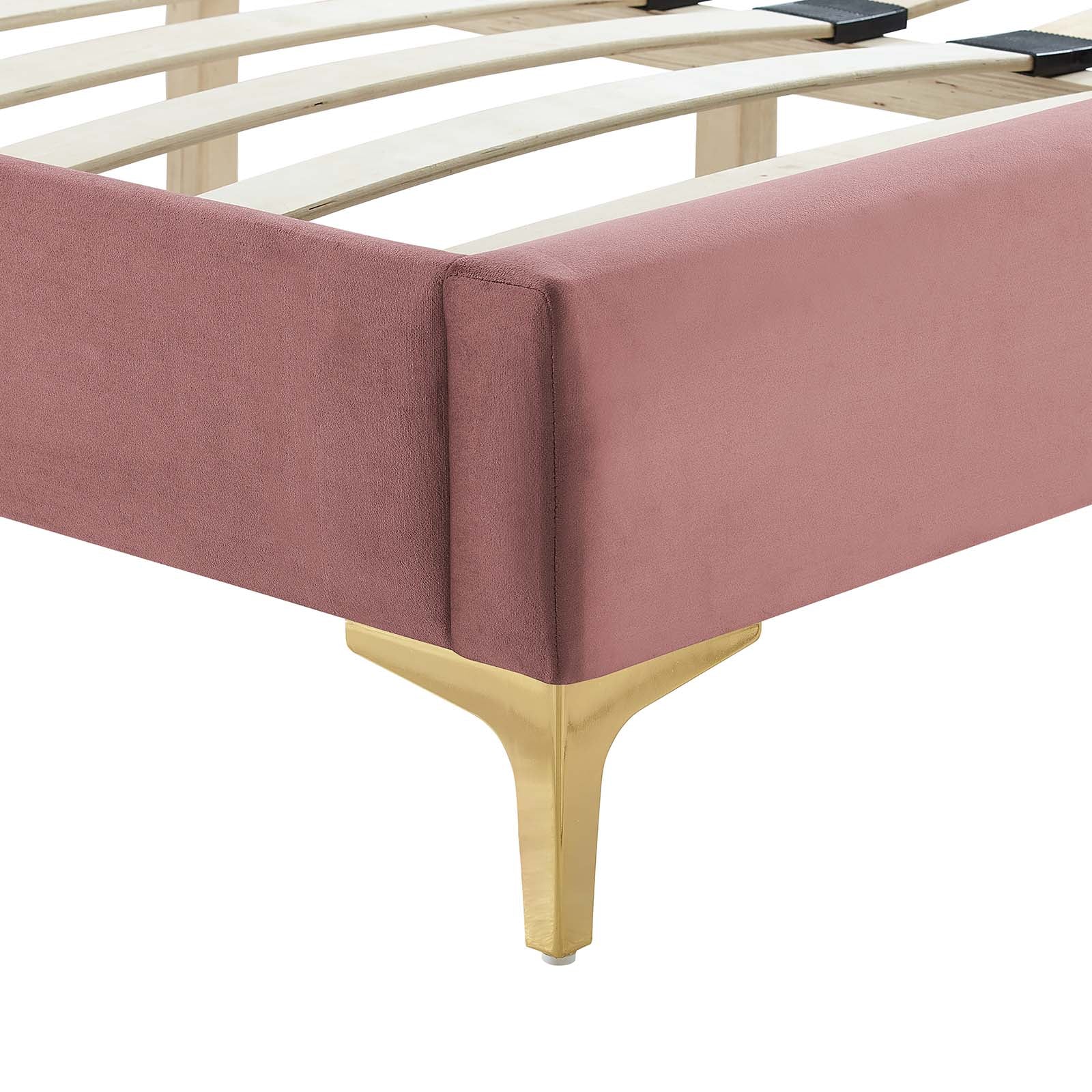 Sofia Channel Tufted Performance Velvet Queen Platform Bed By Modway - MOD-6979 | Beds | Modishstore - 13