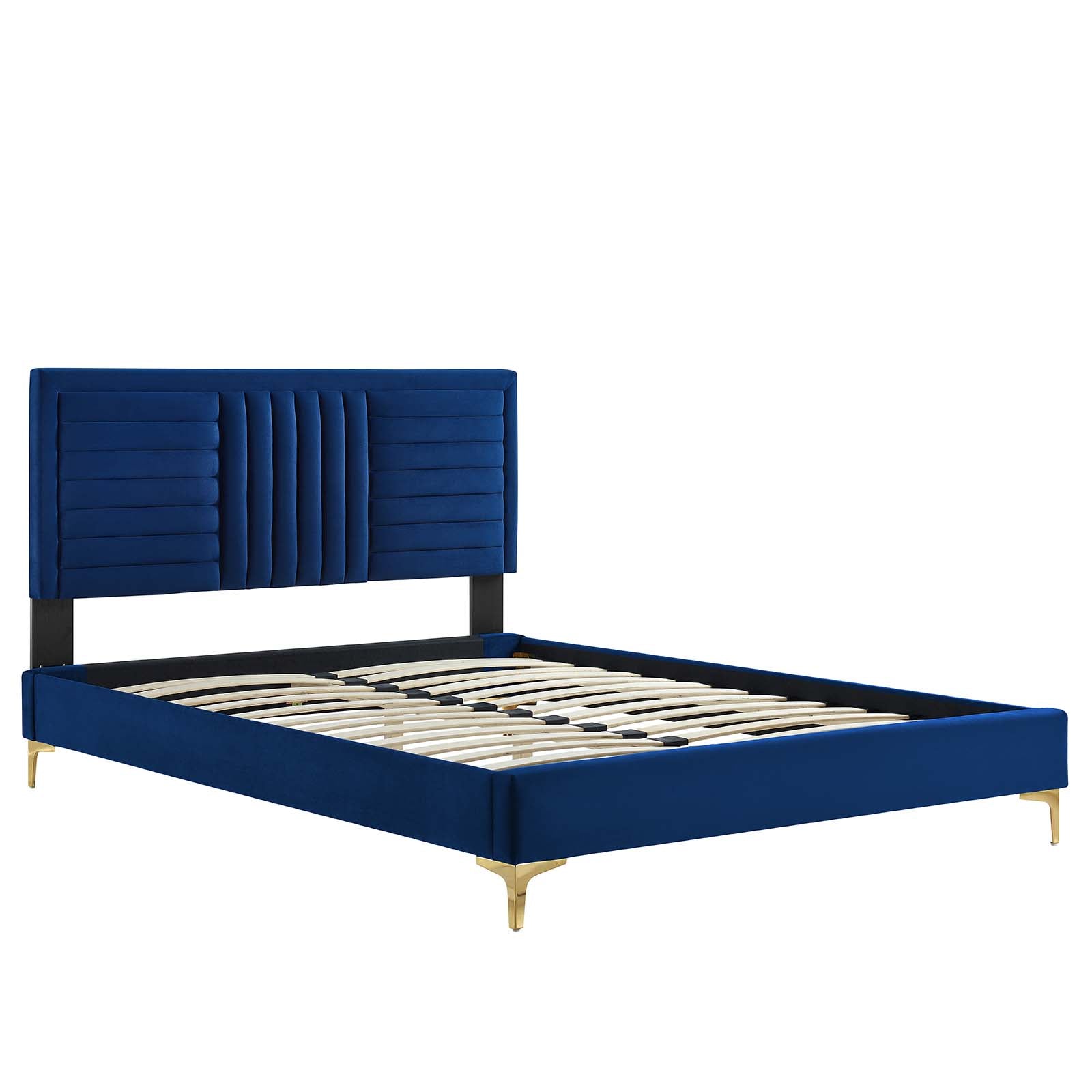 Sofia Channel Tufted Performance Velvet Queen Platform Bed By Modway - MOD-6979 | Beds | Modishstore - 20