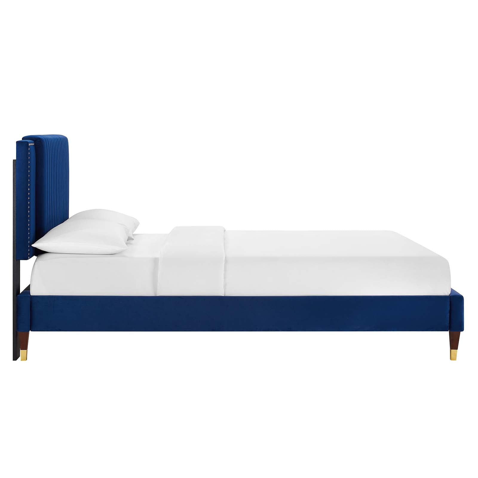 Zahra Channel Tufted Performance Velvet Twin Platform Bed By Modway - MOD-6982 | Beds | Modishstore - 18