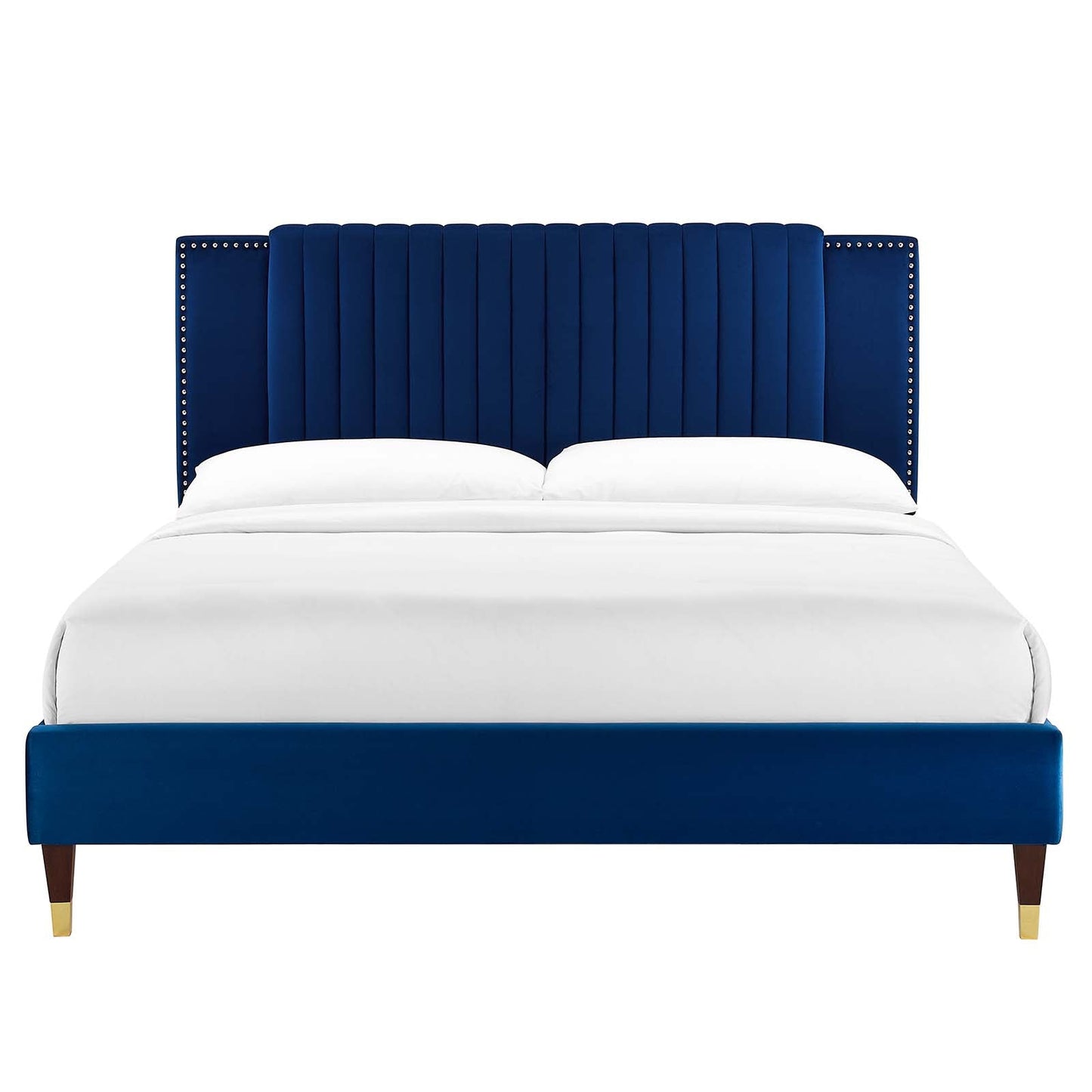 Zahra Channel Tufted Performance Velvet Twin Platform Bed By Modway - MOD-6982 | Beds | Modishstore - 19