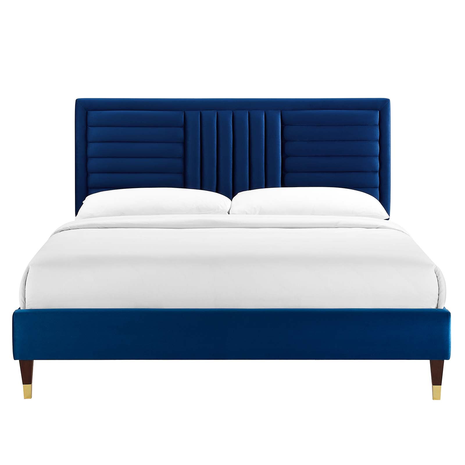 Sofia Channel Tufted Performance Velvet Twin Platform Bed By Modway - MOD-6983 | Beds | Modishstore - 19