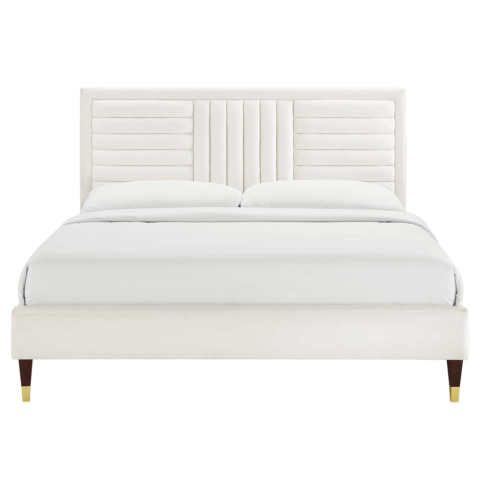 Sofia Channel Tufted Performance Velvet Twin Platform Bed By Modway - MOD-6983 | Beds | Modishstore - 27