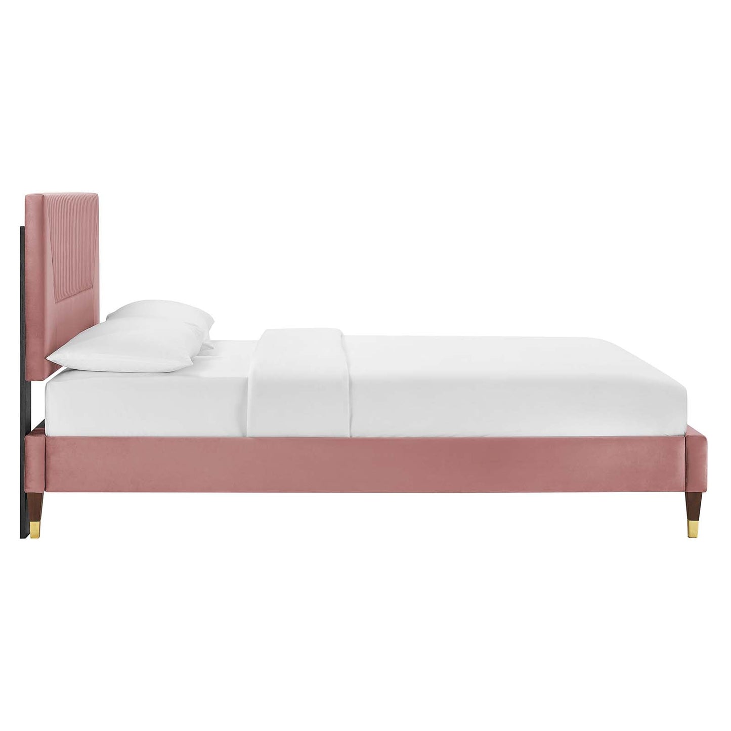 Yasmine Channel Tufted Performance Velvet Twin Platform Bed By Modway - MOD-6984 | Beds | Modishstore - 10