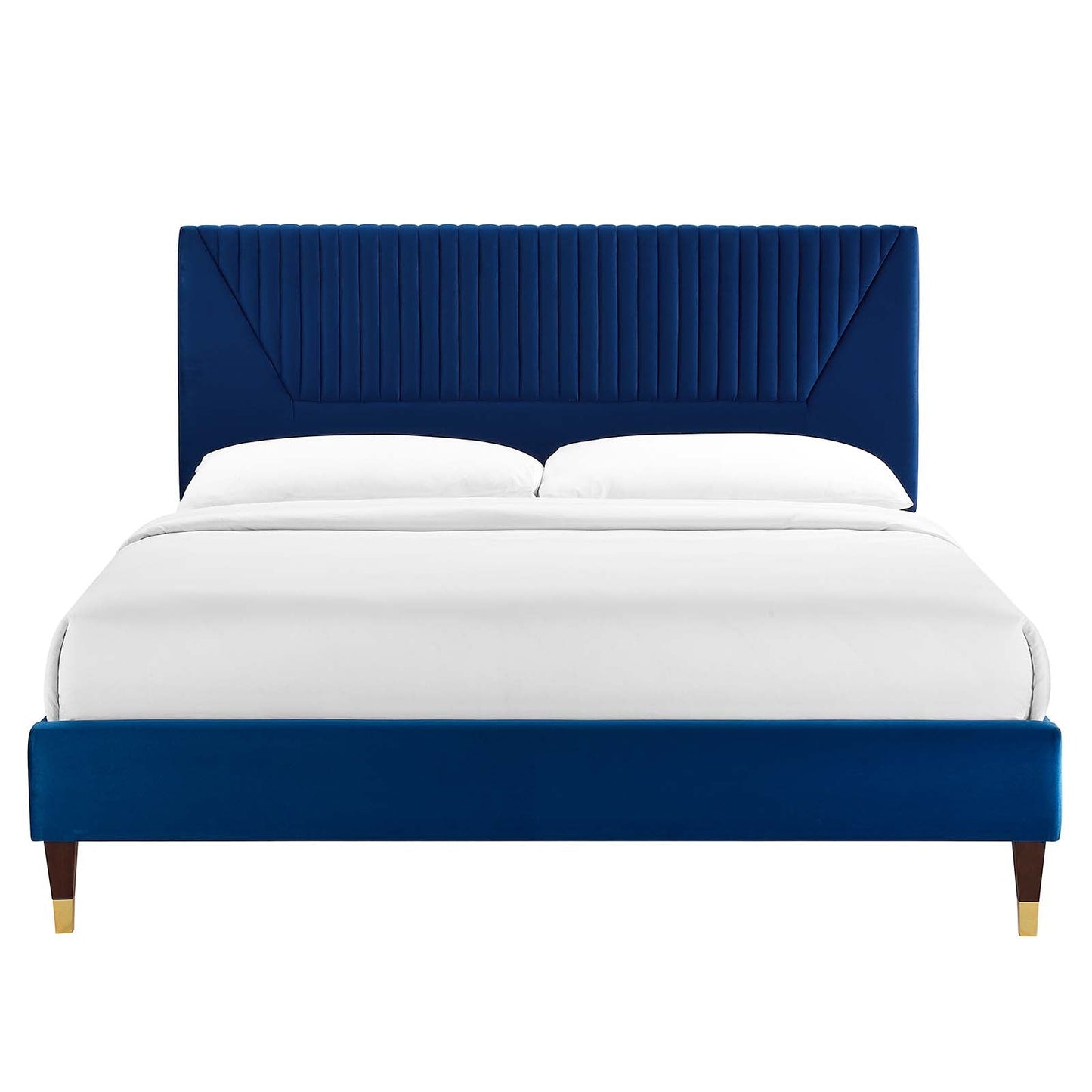 Yasmine Channel Tufted Performance Velvet Twin Platform Bed By Modway - MOD-6984 | Beds | Modishstore - 19