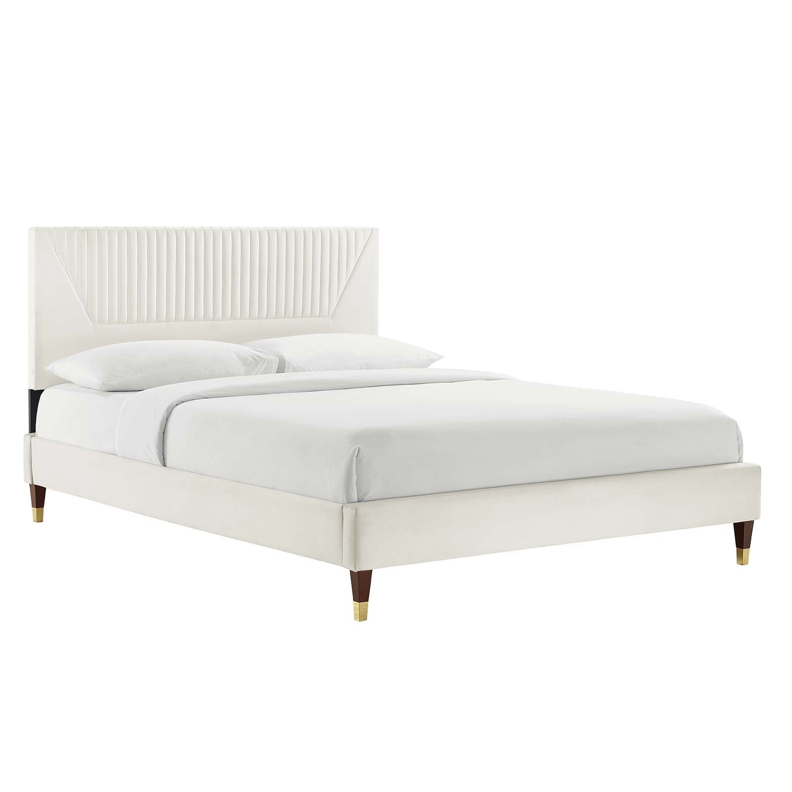 Yasmine Channel Tufted Performance Velvet Twin Platform Bed By Modway - MOD-6984 | Beds | Modishstore - 25