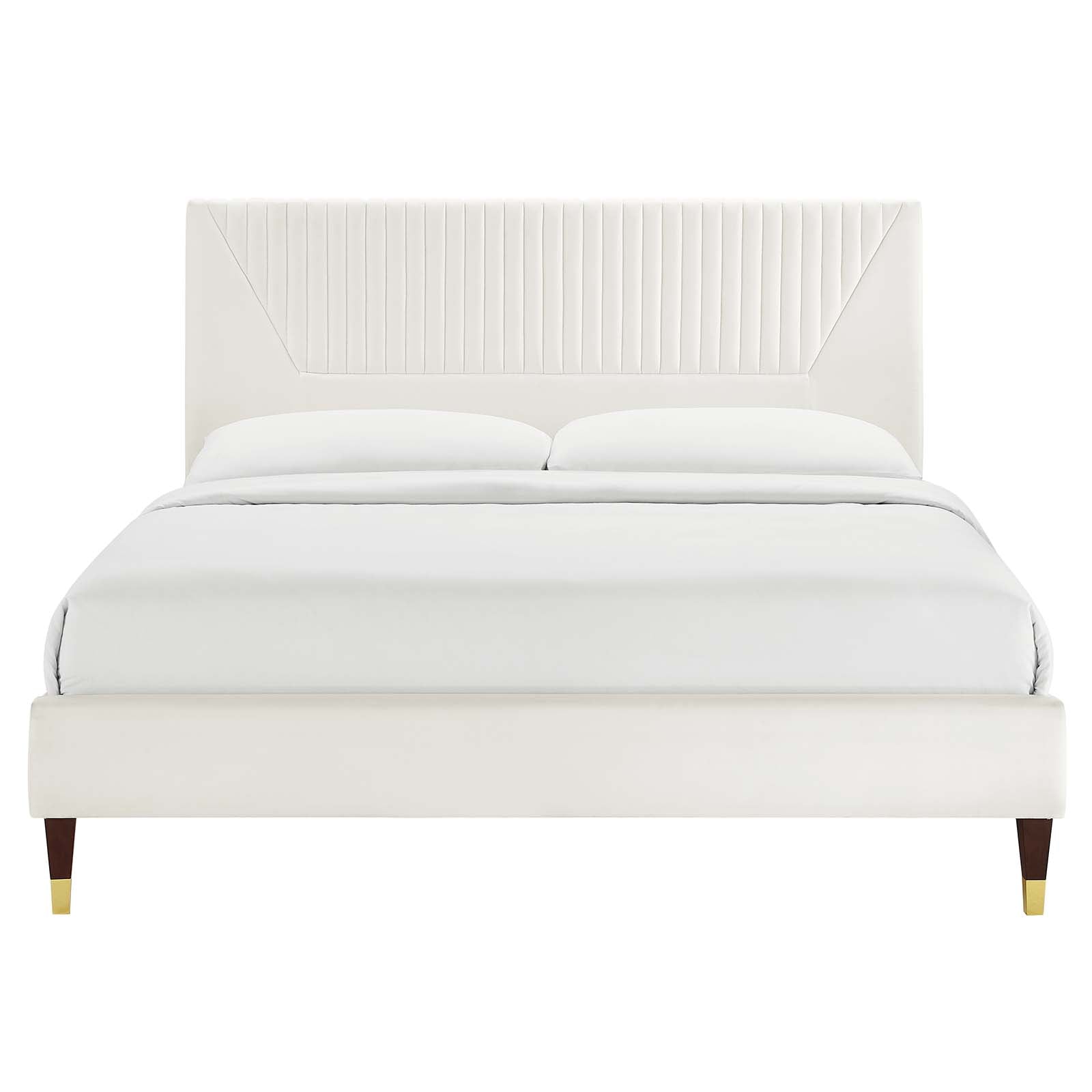 Yasmine Channel Tufted Performance Velvet Twin Platform Bed By Modway - MOD-6984 | Beds | Modishstore - 27