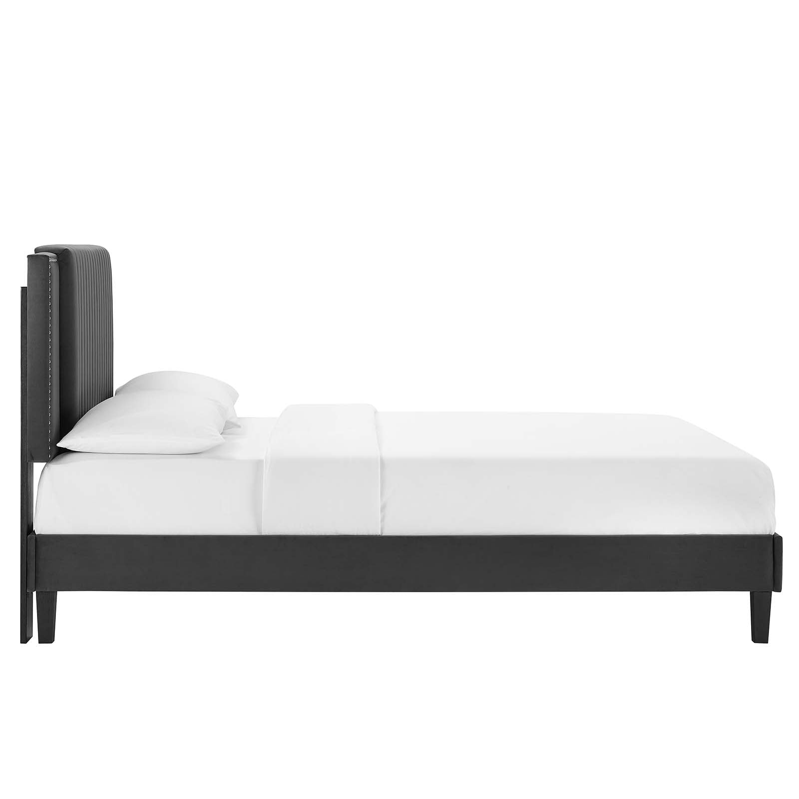 Zahra Channel Tufted Performance Velvet Twin Platform Bed By Modway - MOD-6986 | Beds | Modishstore - 3