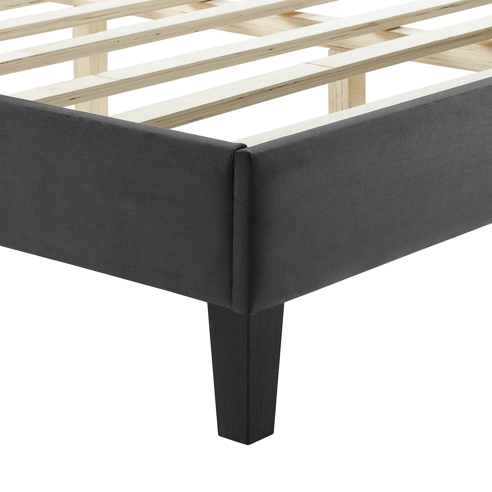 Zahra Channel Tufted Performance Velvet Twin Platform Bed By Modway - MOD-6986 | Beds | Modishstore - 6