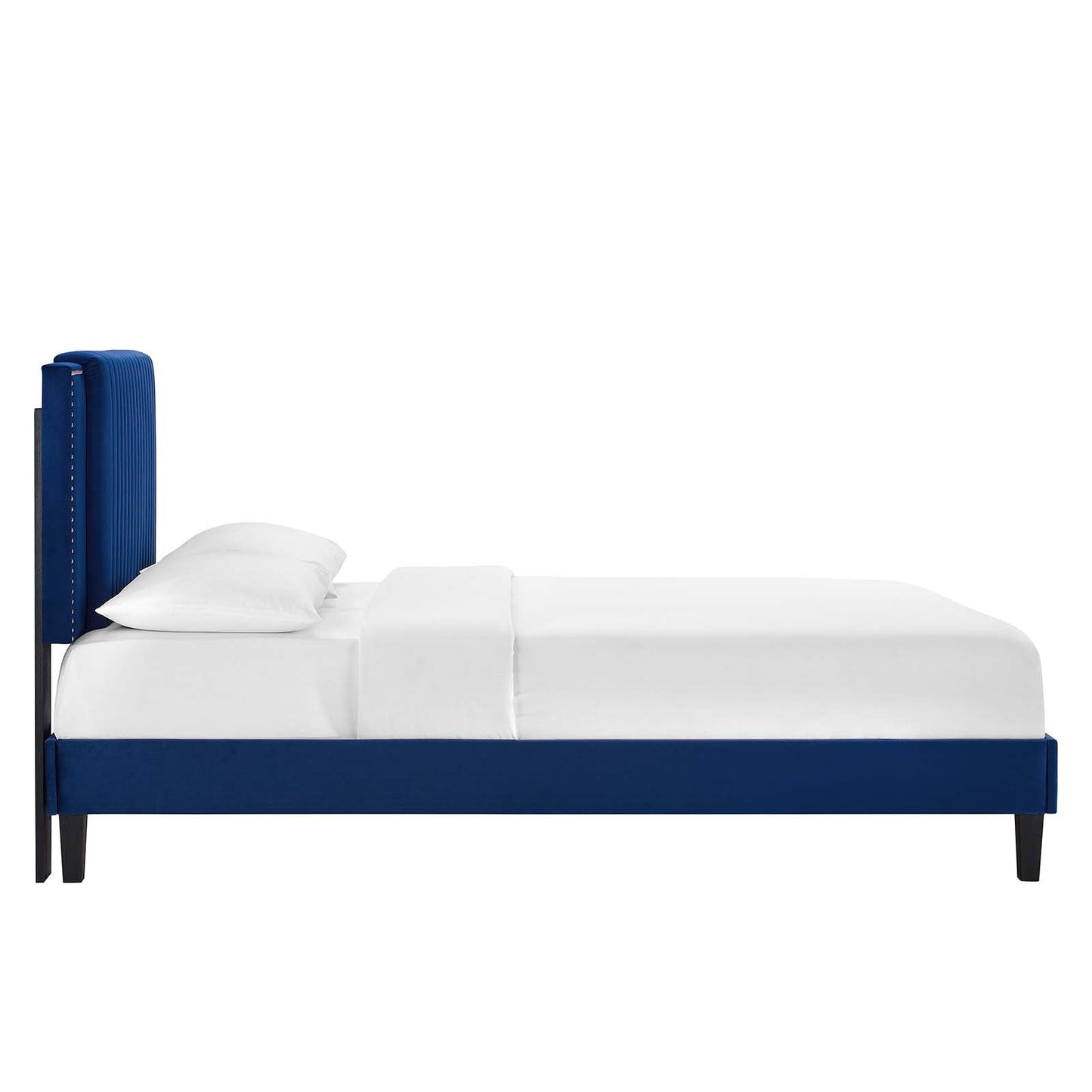 Zahra Channel Tufted Performance Velvet Twin Platform Bed By Modway - MOD-6986 | Beds | Modishstore - 18