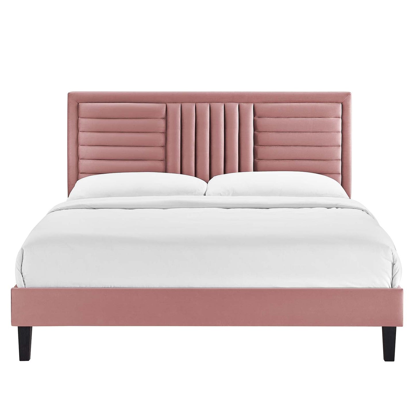 Sofia Channel Tufted Performance Velvet Twin Platform Bed By Modway - MOD-6987 | Beds | Modishstore - 10