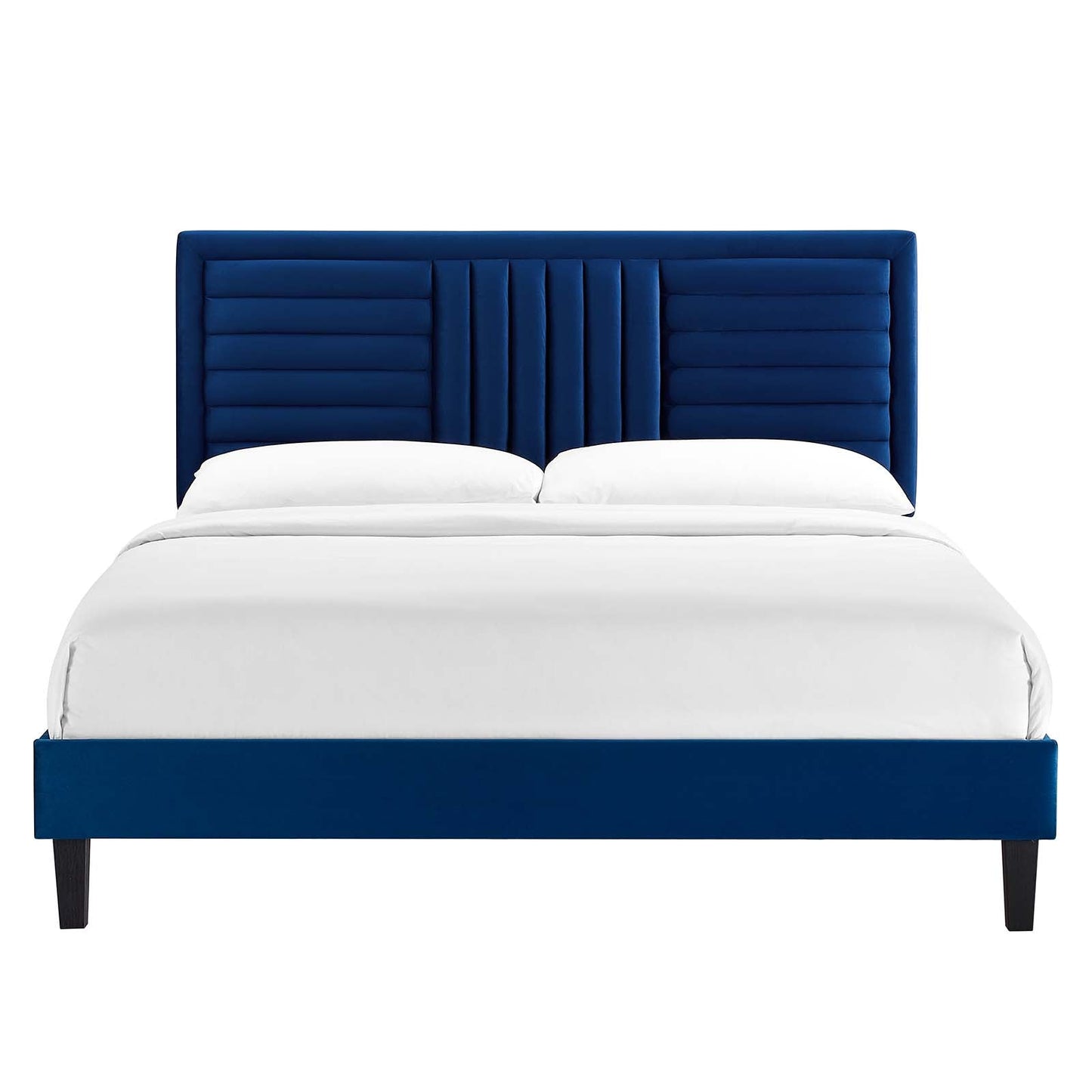 Sofia Channel Tufted Performance Velvet Twin Platform Bed By Modway - MOD-6987 | Beds | Modishstore - 18