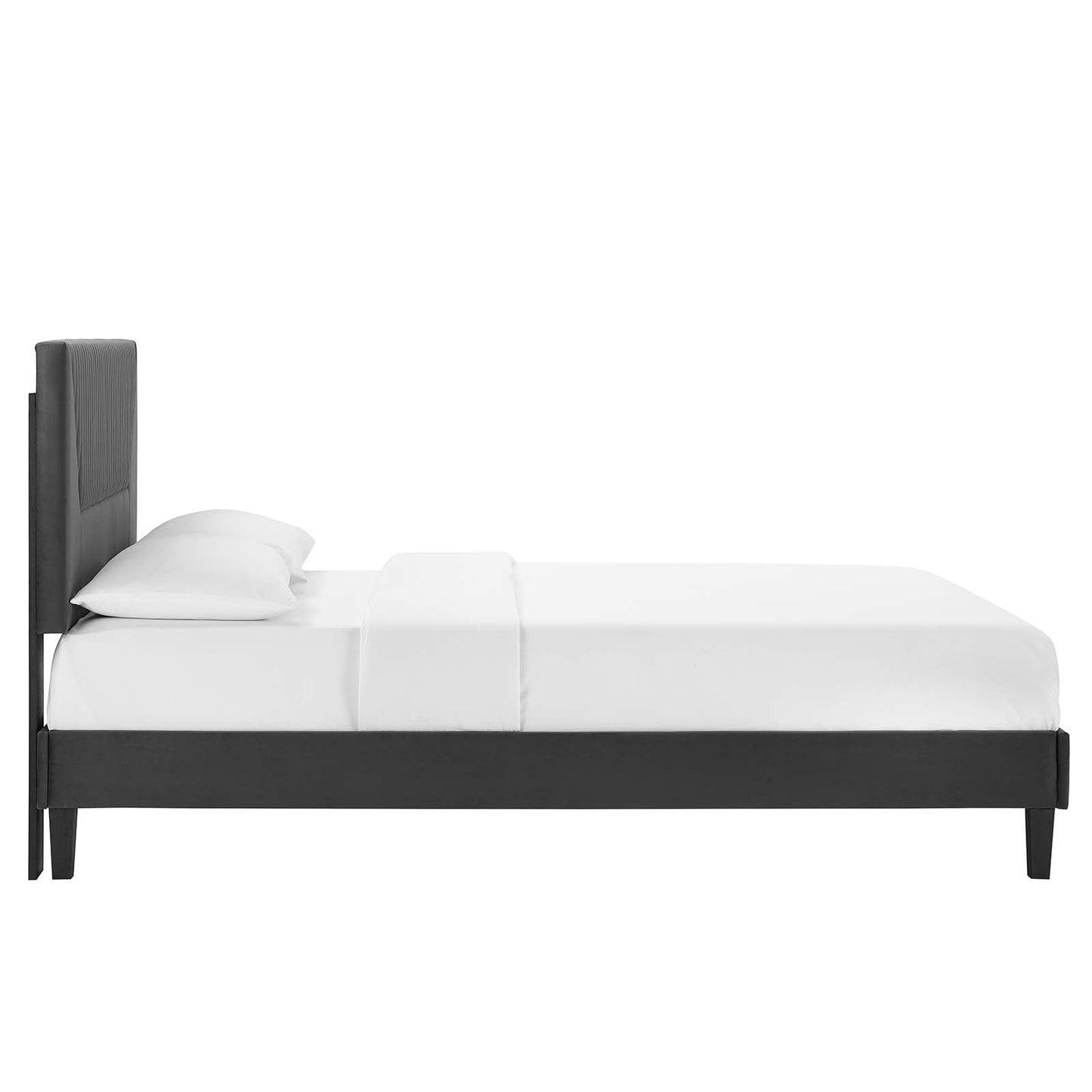 Yasmine Channel Tufted Performance Velvet Twin Platform Bed By Modway - MOD-6988 | Beds | Modishstore - 3