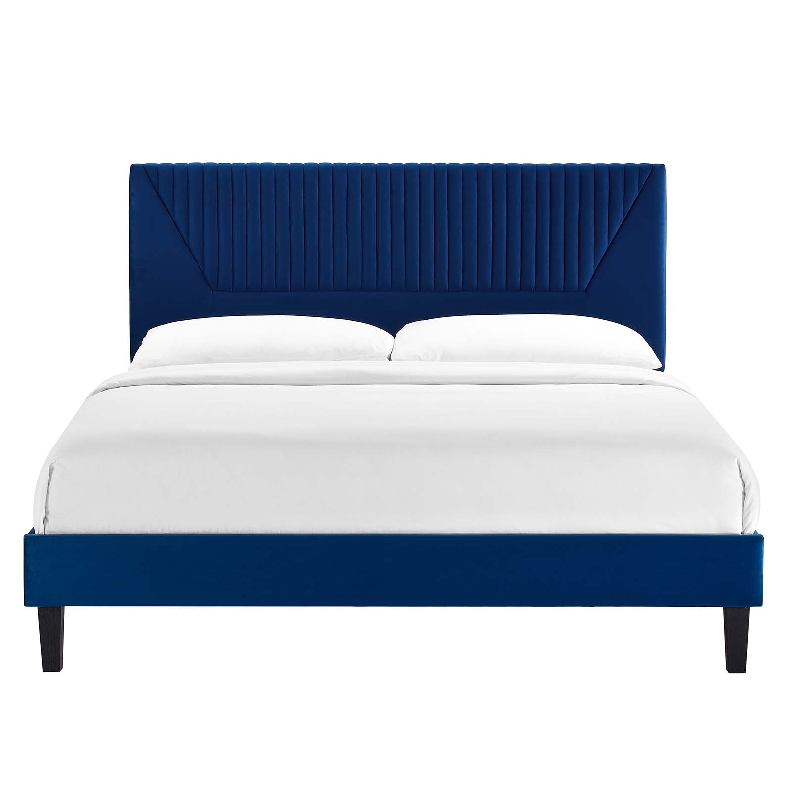 Yasmine Channel Tufted Performance Velvet Twin Platform Bed By Modway - MOD-6988 | Beds | Modishstore - 19