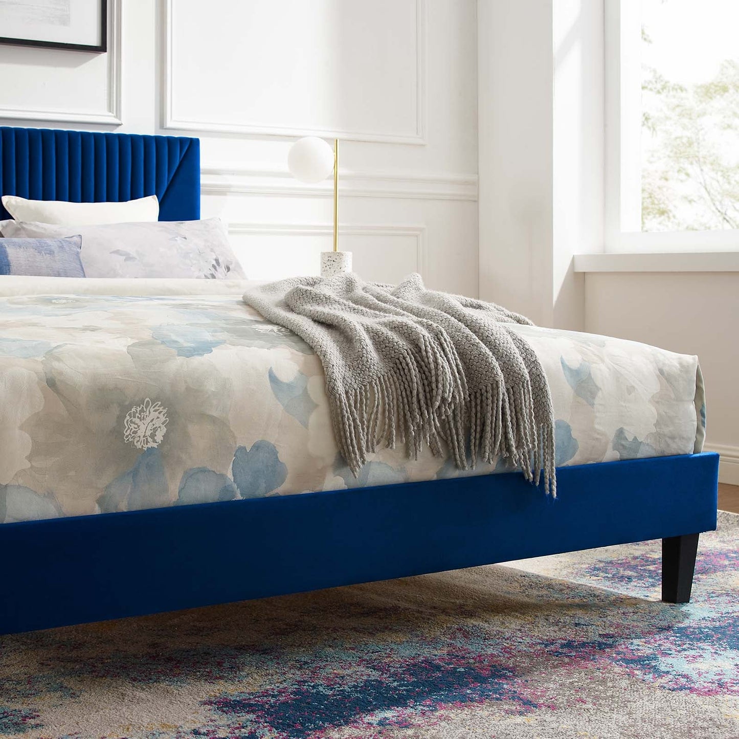 Yasmine Channel Tufted Performance Velvet Twin Platform Bed By Modway - MOD-6988 | Beds | Modishstore - 23