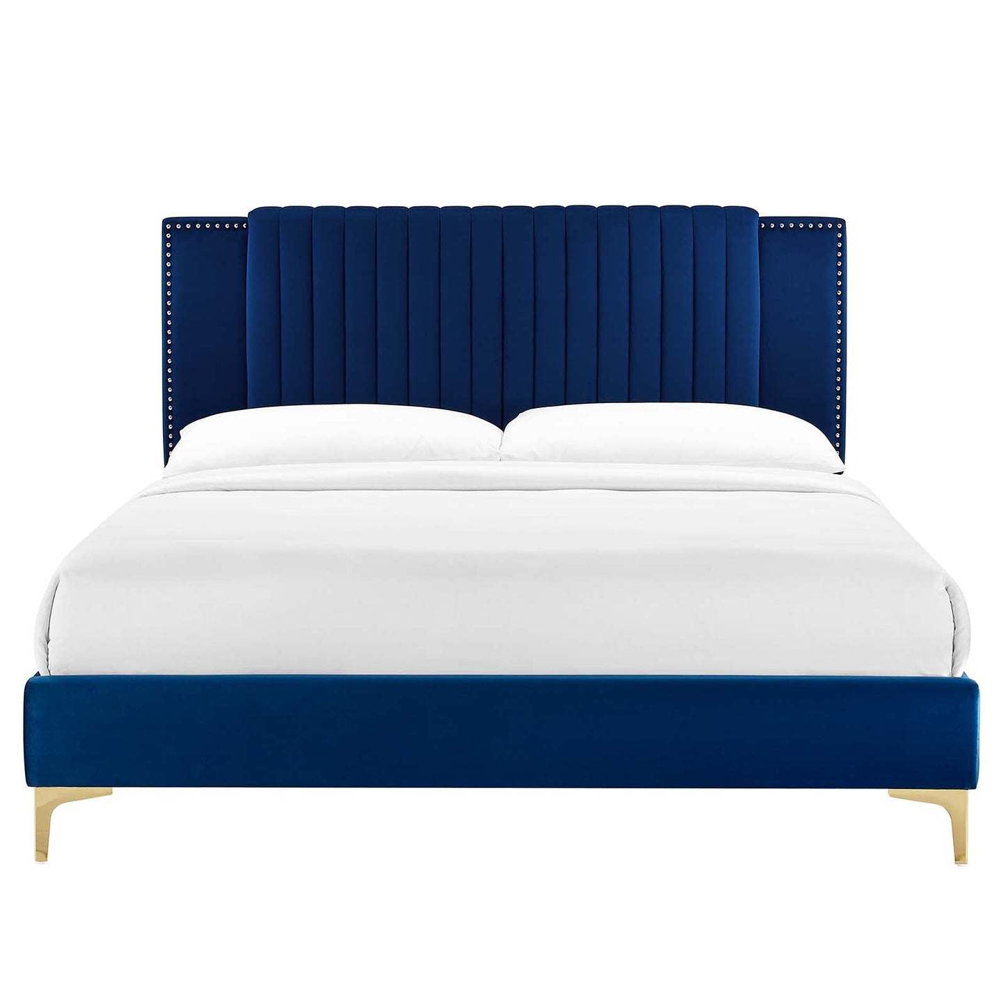 Zahra Channel Tufted Performance Velvet Twin Platform Bed By Modway - MOD-6990 | Beds | Modishstore - 19