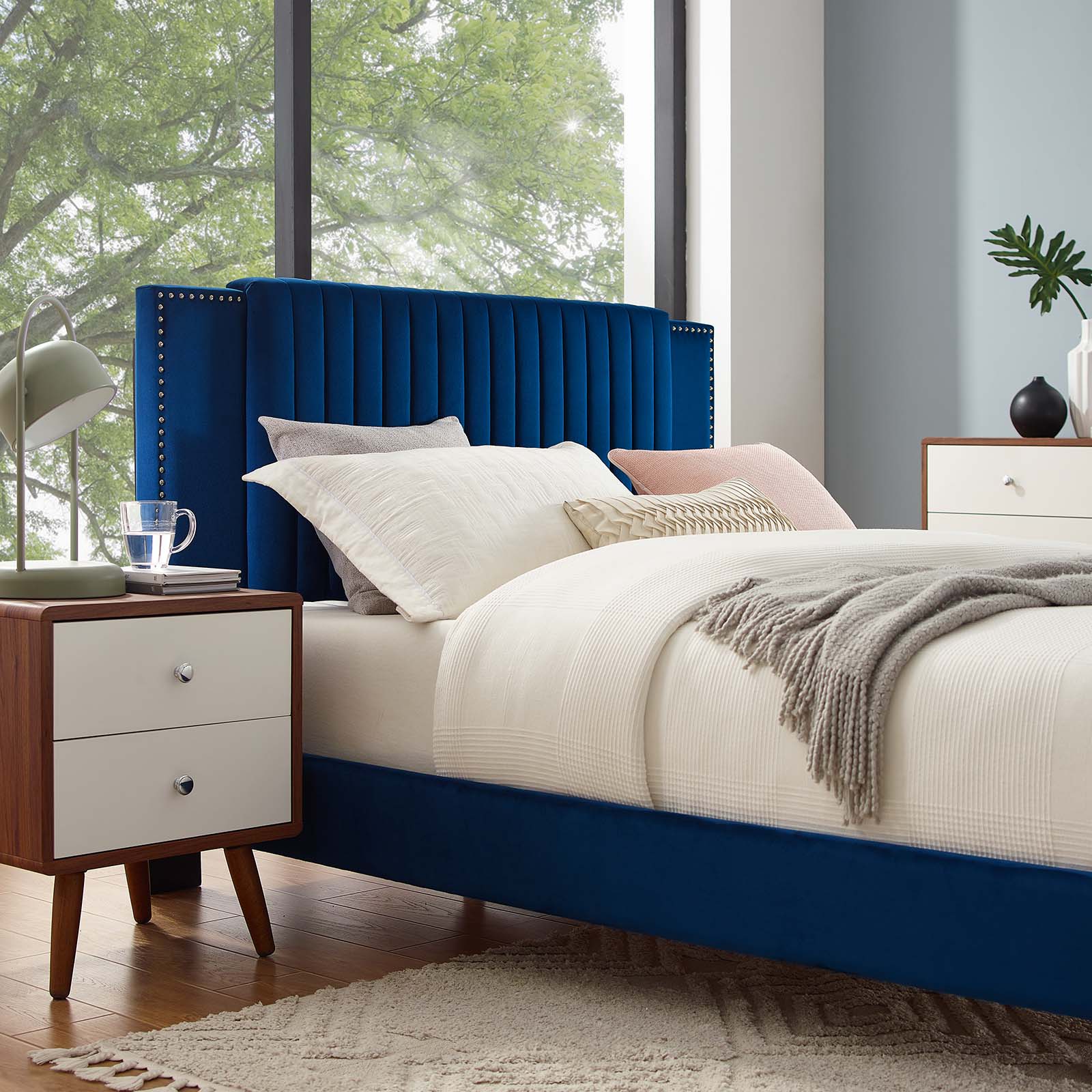 Zahra Channel Tufted Performance Velvet Twin Platform Bed By Modway - MOD-6990 | Beds | Modishstore - 23