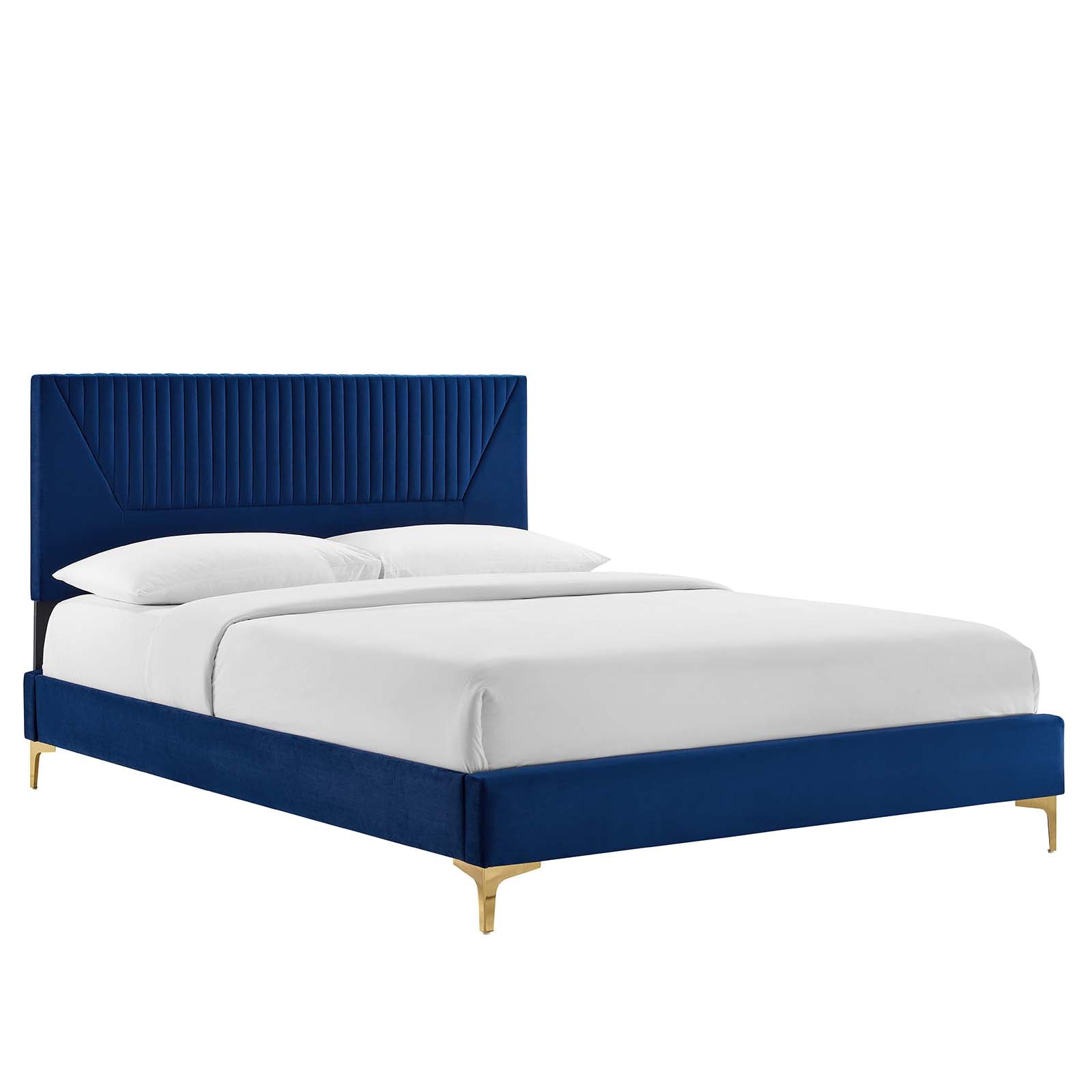 Yasmine Channel Tufted Performance Velvet Twin Platform Bed By Modway - MOD-6992 | Beds | Modishstore - 17