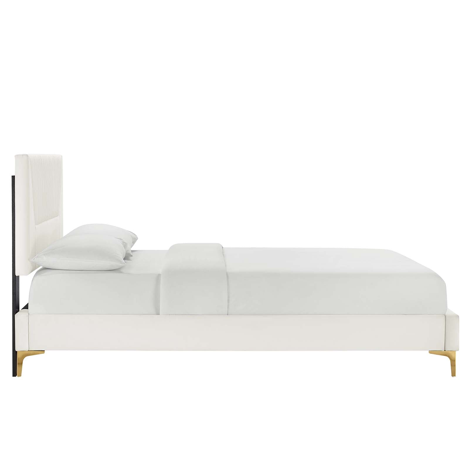 Yasmine Channel Tufted Performance Velvet Twin Platform Bed By Modway - MOD-6992 | Beds | Modishstore - 26