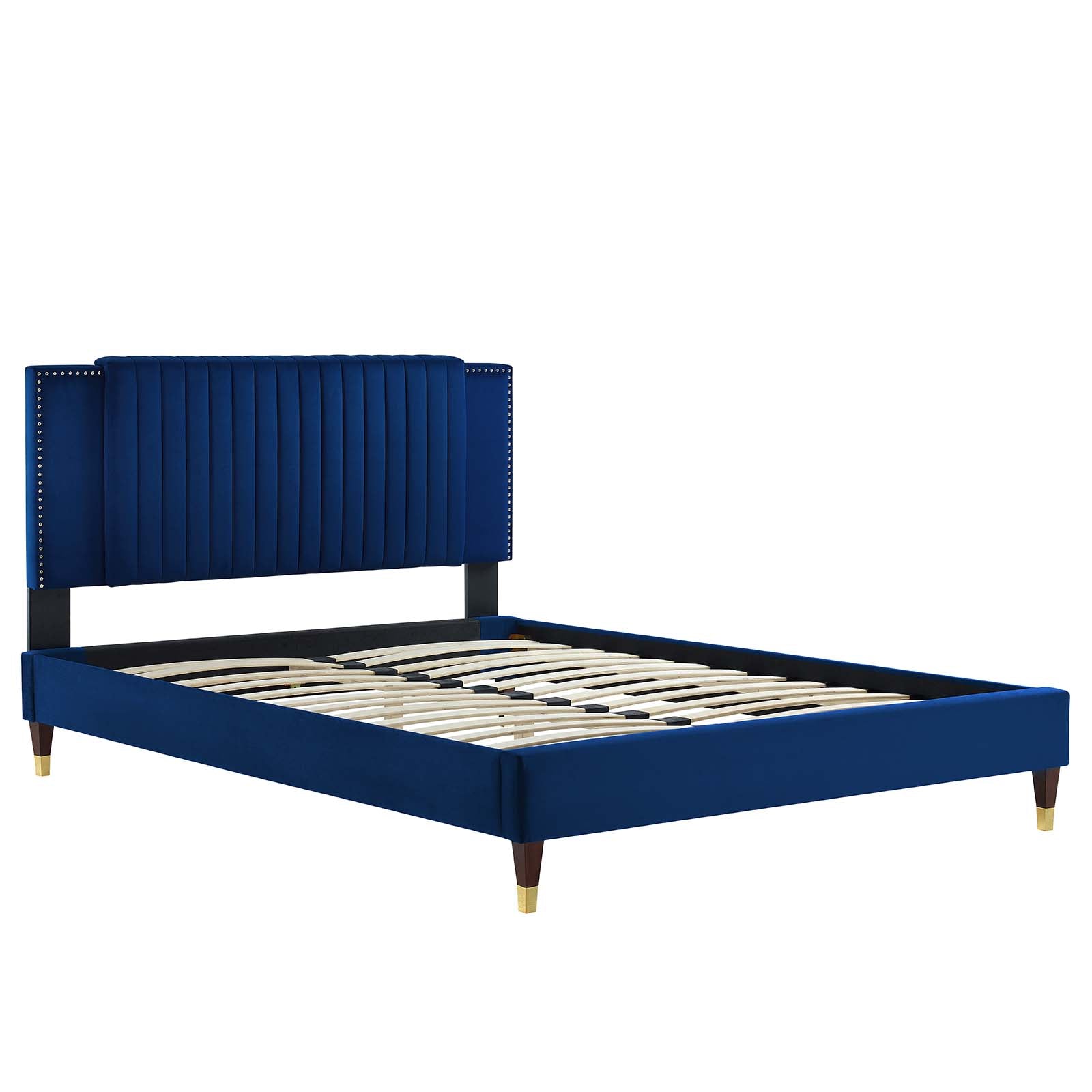 Zahra Channel Tufted Performance Velvet Full Platform Bed By Modway - MOD-6994 | Beds | Modishstore - 20