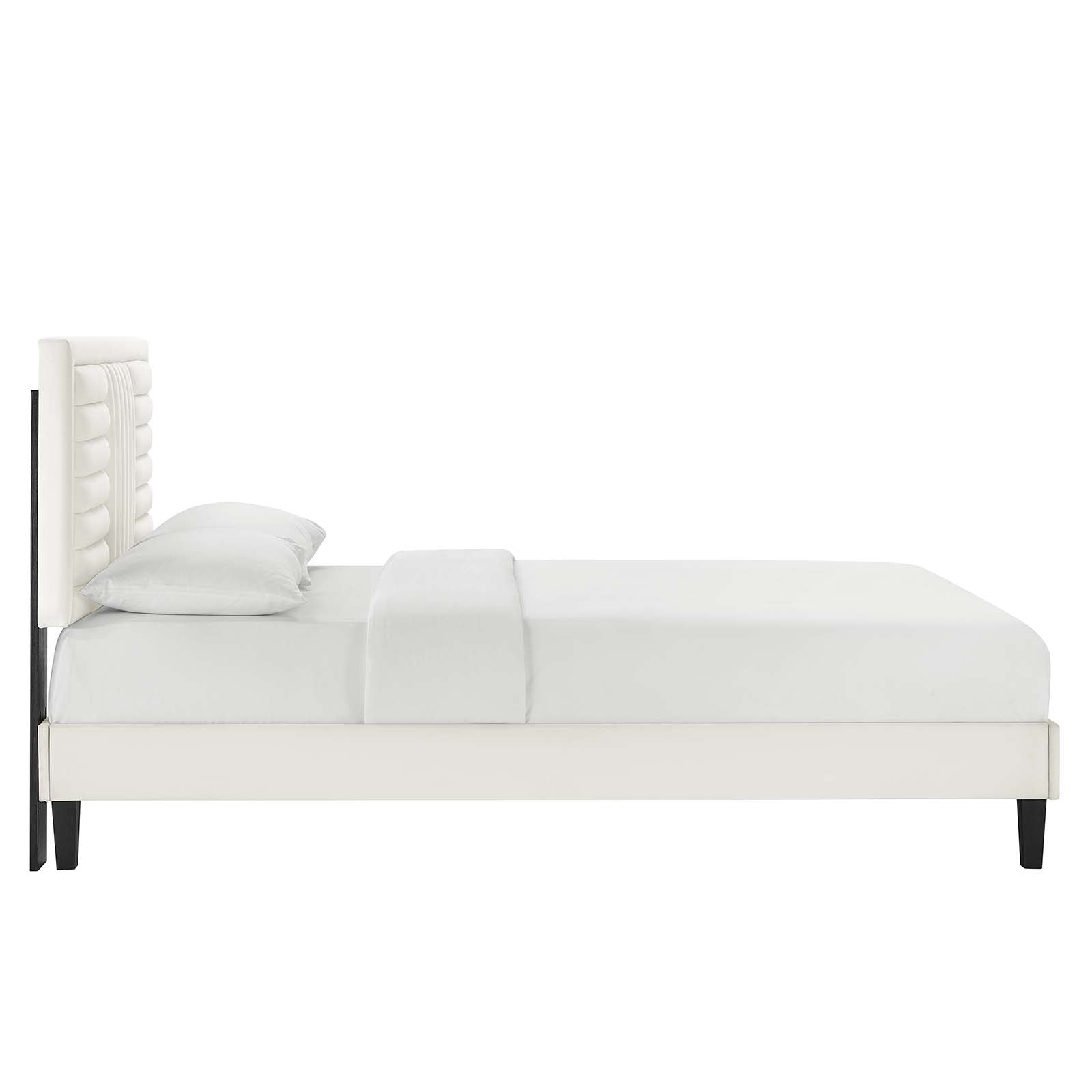 Sofia Channel Tufted Performance Velvet King Platform Bed By Modway - MOD-7011 | Beds | Modishstore - 27