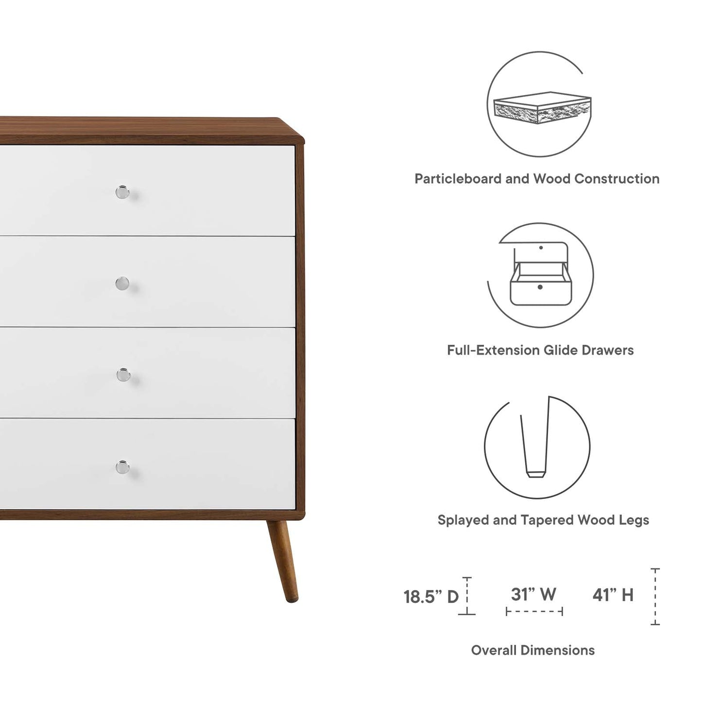 Transmit 4-Drawer Chest By Modway - MOD-7019 | Dressers | Modishstore - 8