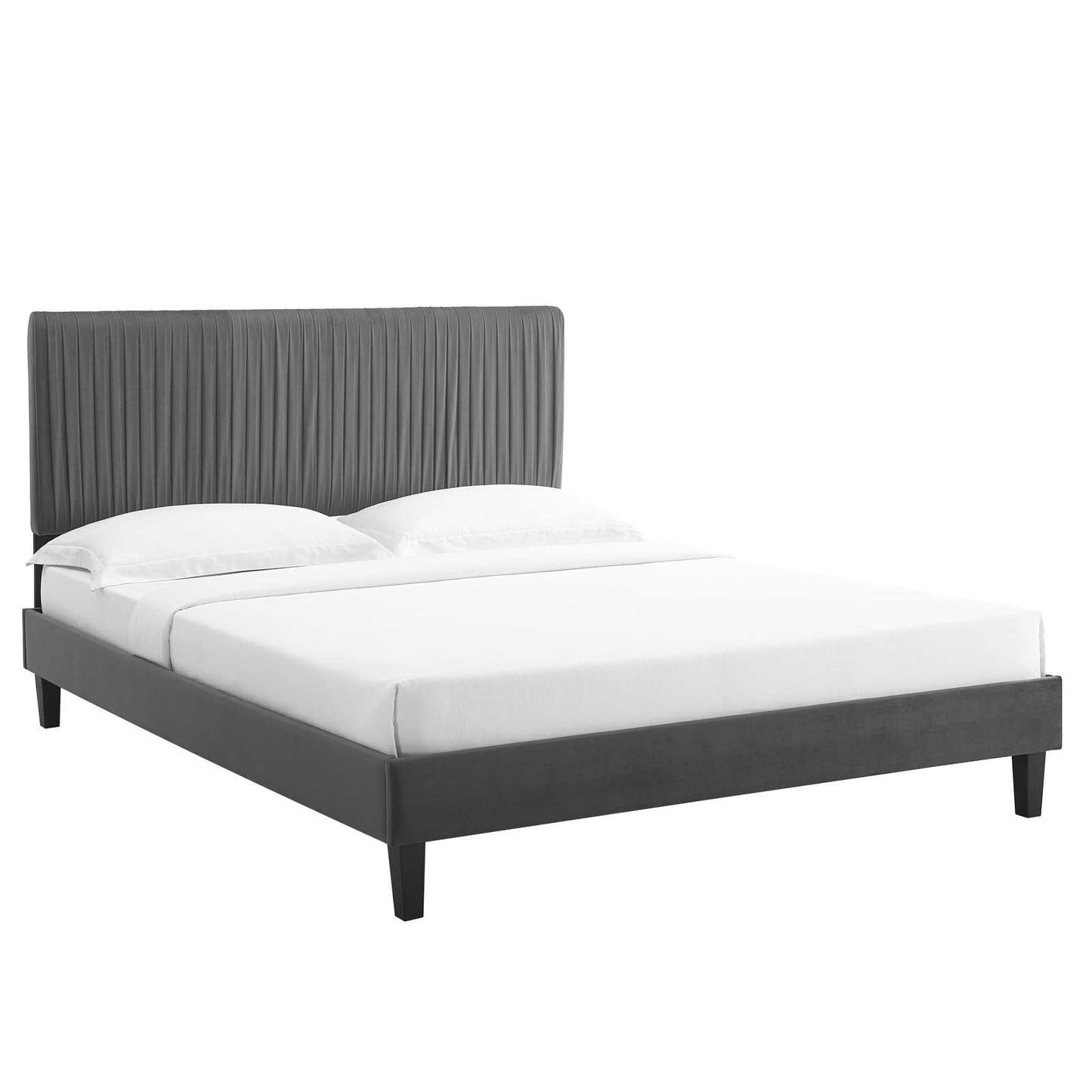 Modway Peyton Performance Velvet King Platform Bed | Beds | Modishstore-2