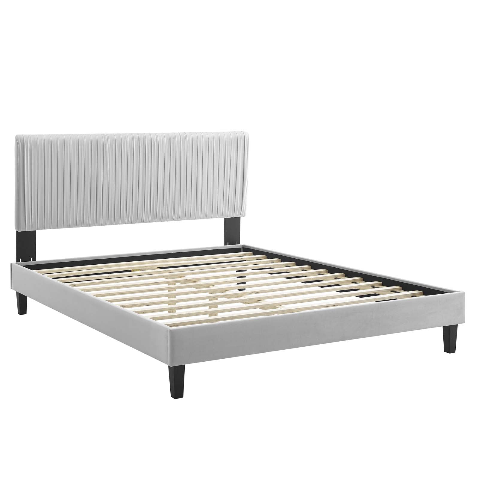Modway Peyton Performance Velvet King Platform Bed | Beds | Modishstore-12