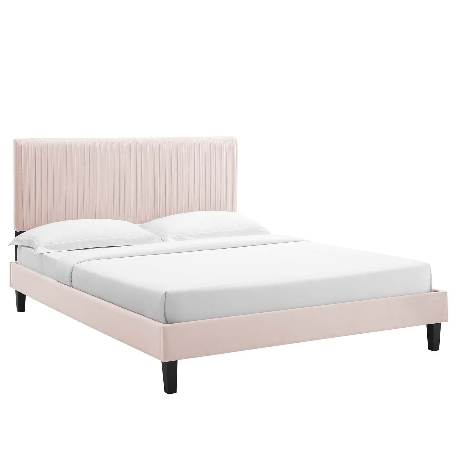Modway Peyton Performance Velvet King Platform Bed | Beds | Modishstore-23