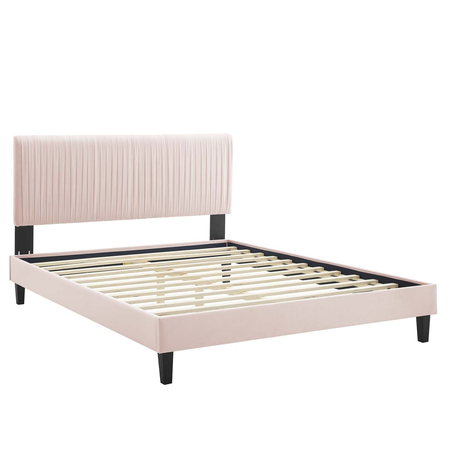 Modway Peyton Performance Velvet King Platform Bed | Beds | Modishstore-25