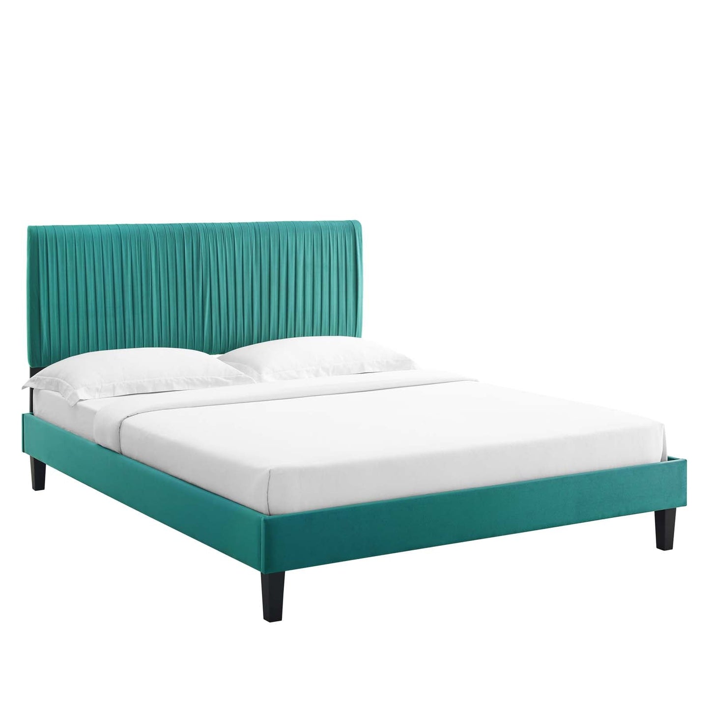 Modway Peyton Performance Velvet King Platform Bed | Beds | Modishstore-27