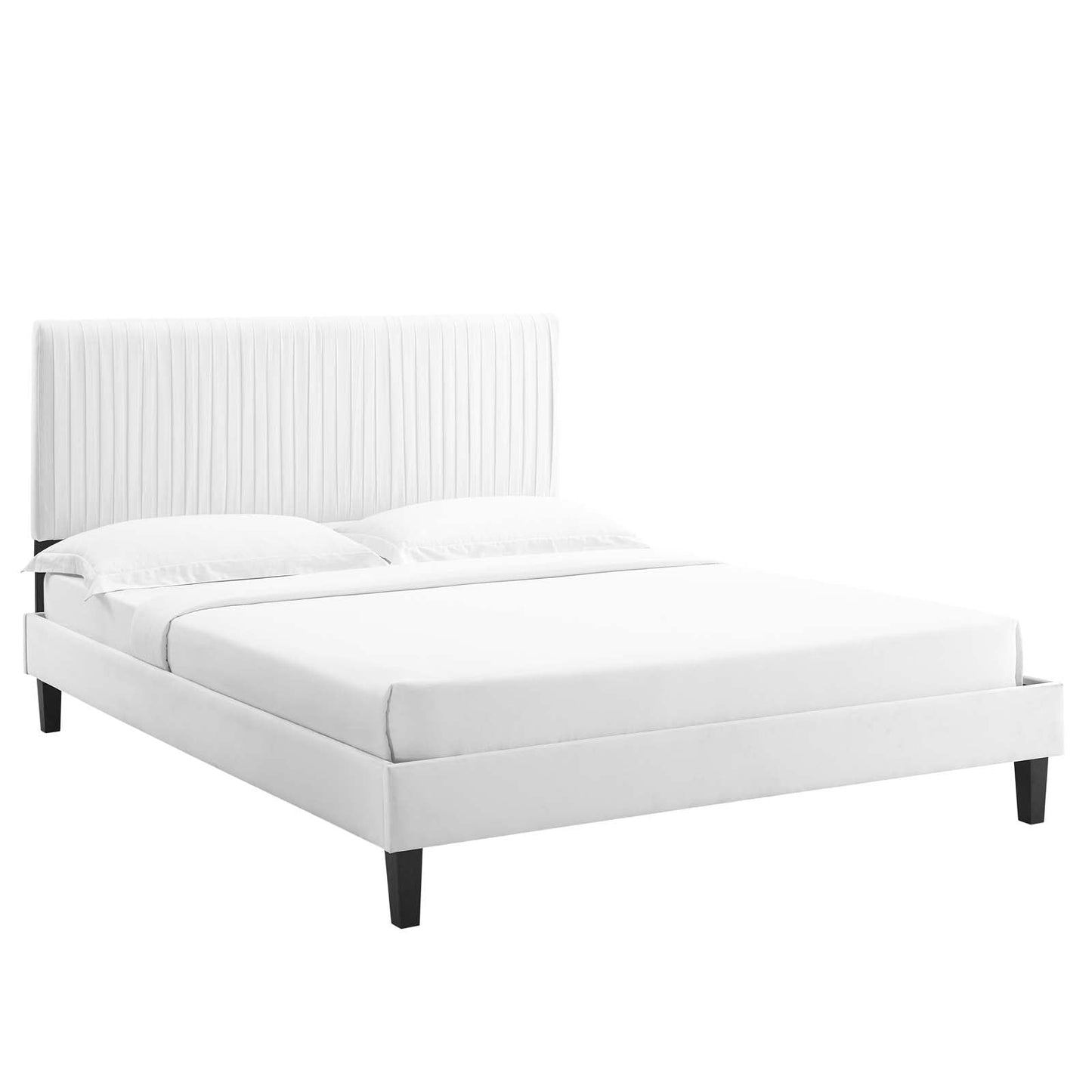 Modway Peyton Performance Velvet King Platform Bed | Beds | Modishstore-30