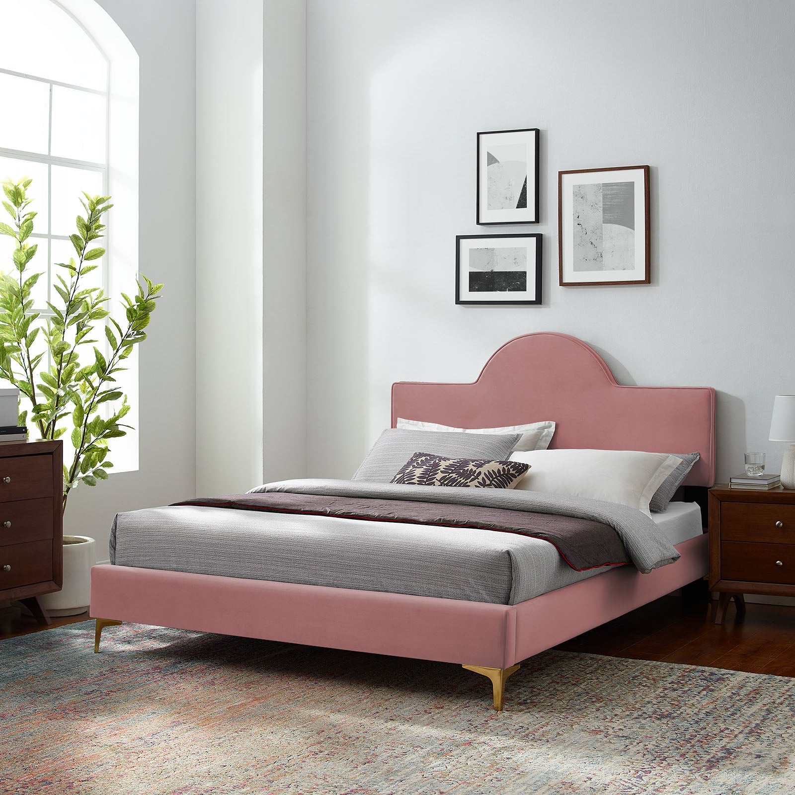 Sunny Performance Velvet Twin Bed By Modway | Beds | Modishstore-11