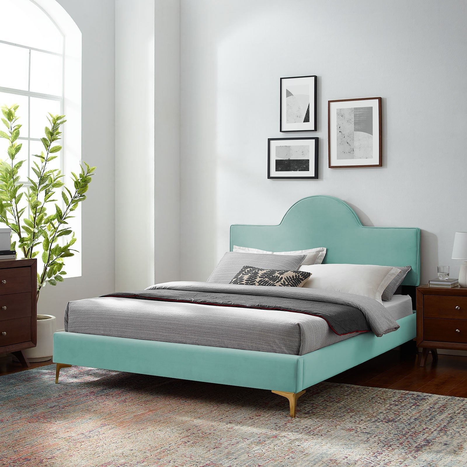 Sunny Performance Velvet Twin Bed By Modway | Beds | Modishstore-29