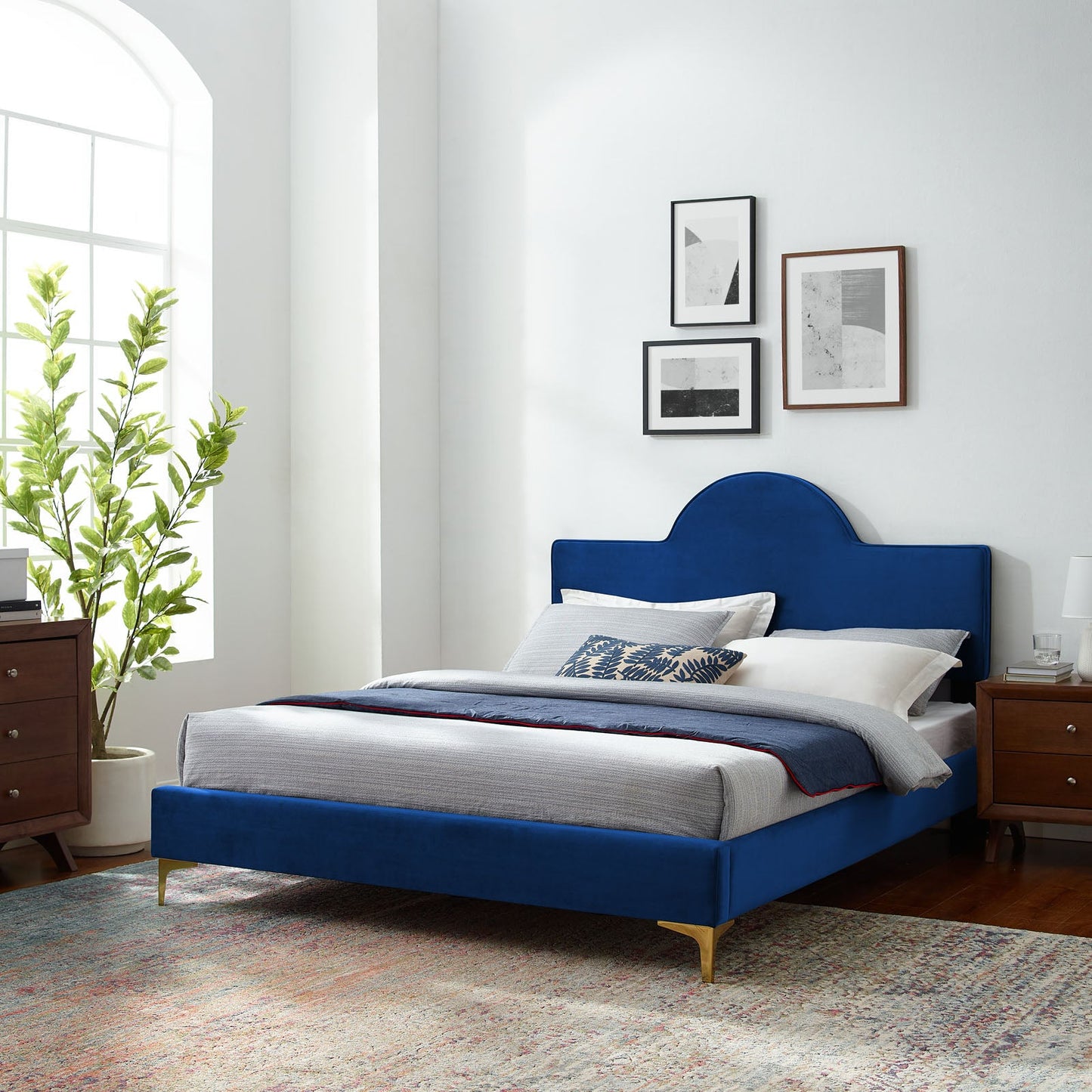 Sunny Performance Velvet Twin Bed By Modway | Beds | Modishstore-38