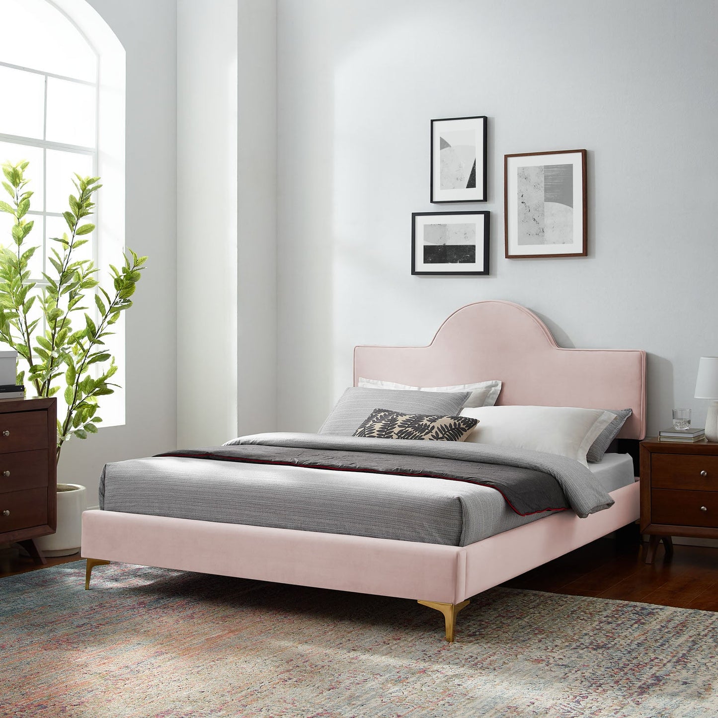 Sunny Performance Velvet Twin Bed By Modway | Beds | Modishstore-47