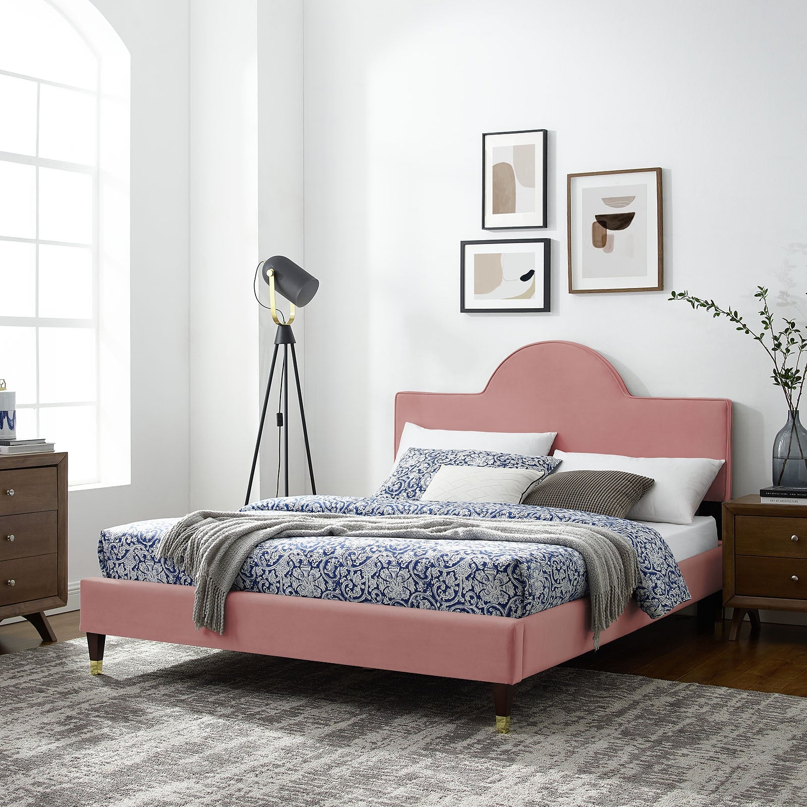Aurora Performance Velvet Full Bed By Modway | Beds | 