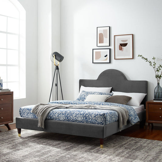 Aurora Performance Velvet King Bed By Modway | Beds