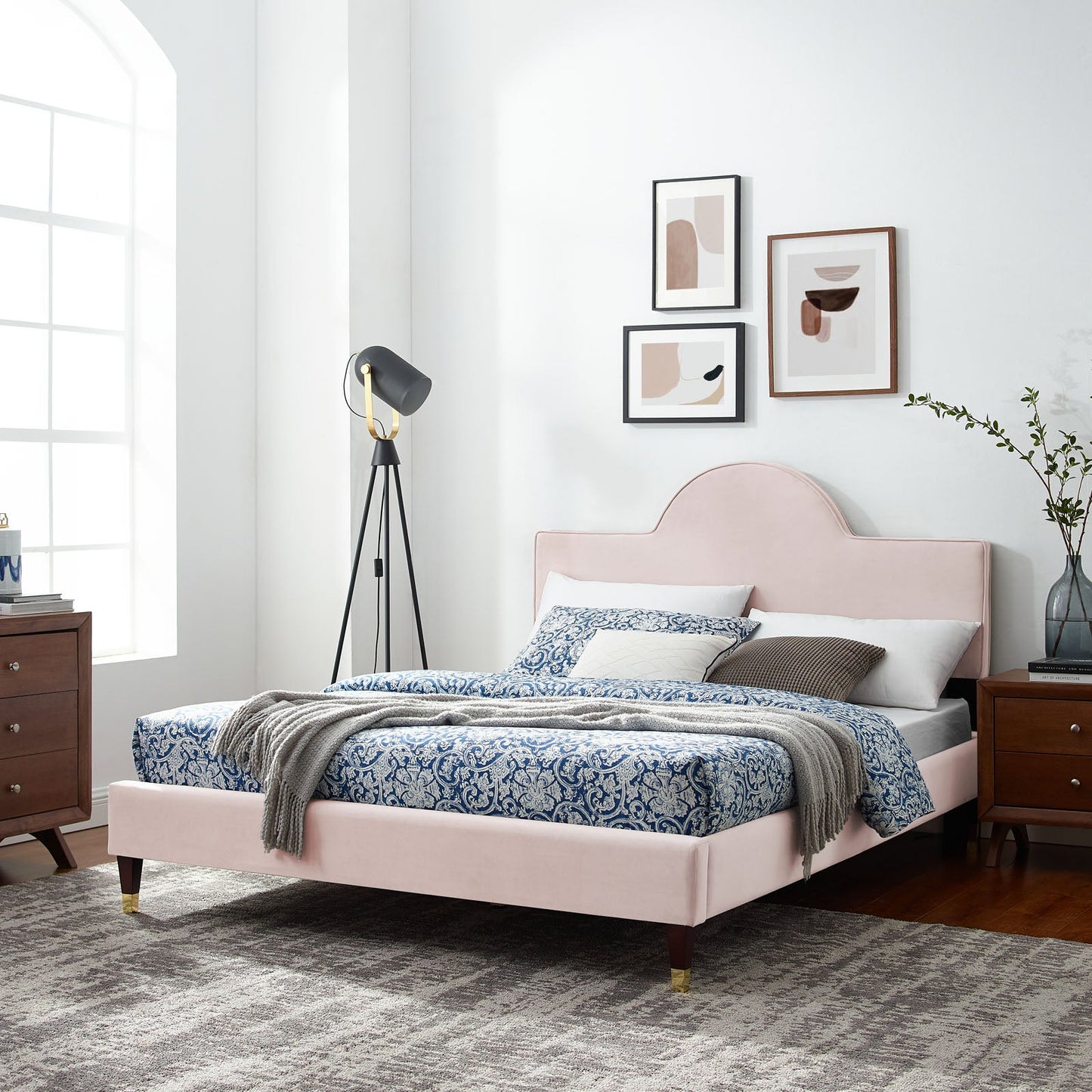 Aurora Performance Velvet King Bed By Modway | Beds | 