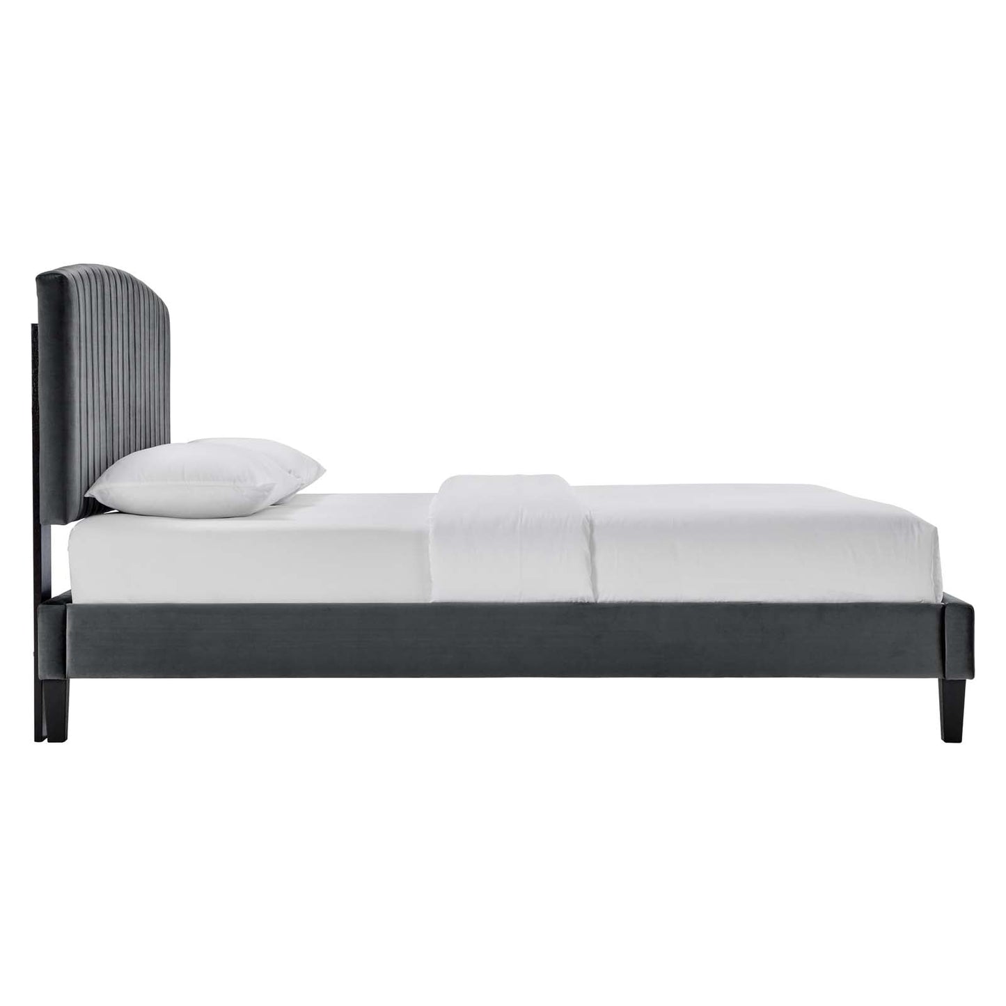 Alessi Performance Velvet Full Platform Bed By Modway - MOD-7037-CHA | Beds |  Modishstore - 2