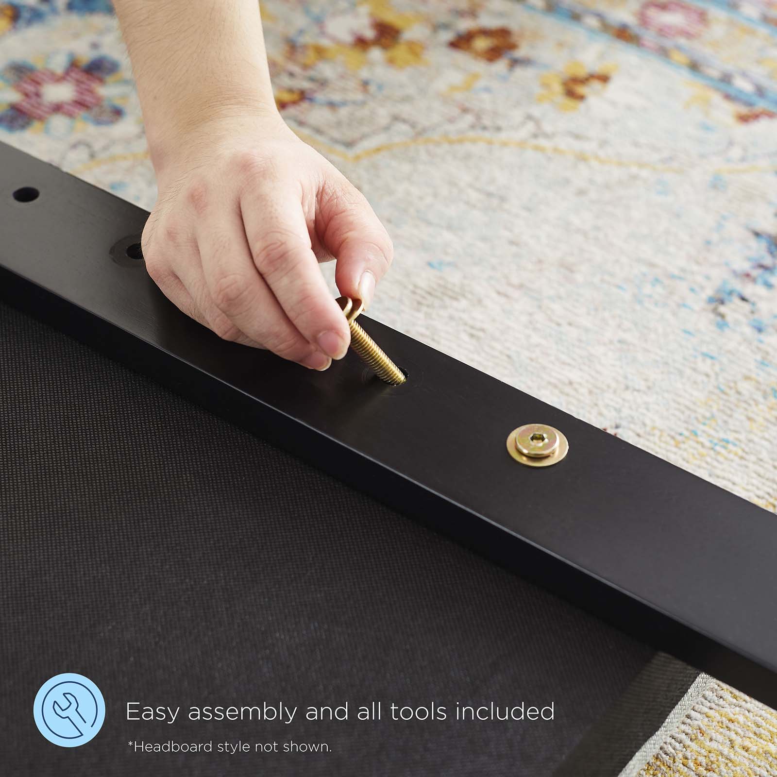 Alessi Performance Velvet Twin Platform Bed By Modway - MOD-7041-CHA | Beds |  Modishstore - 6