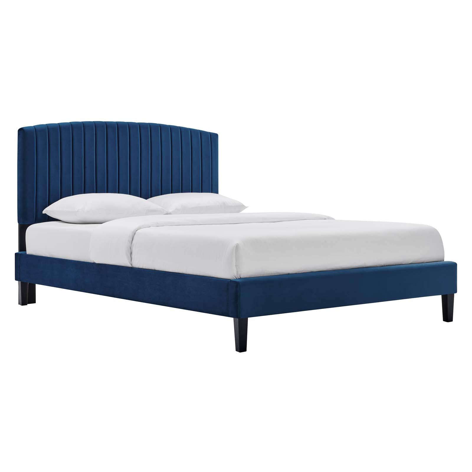 Alessi Performance Velvet Twin Platform Bed By Modway - MOD-7041-CHA | Beds |  Modishstore - 17