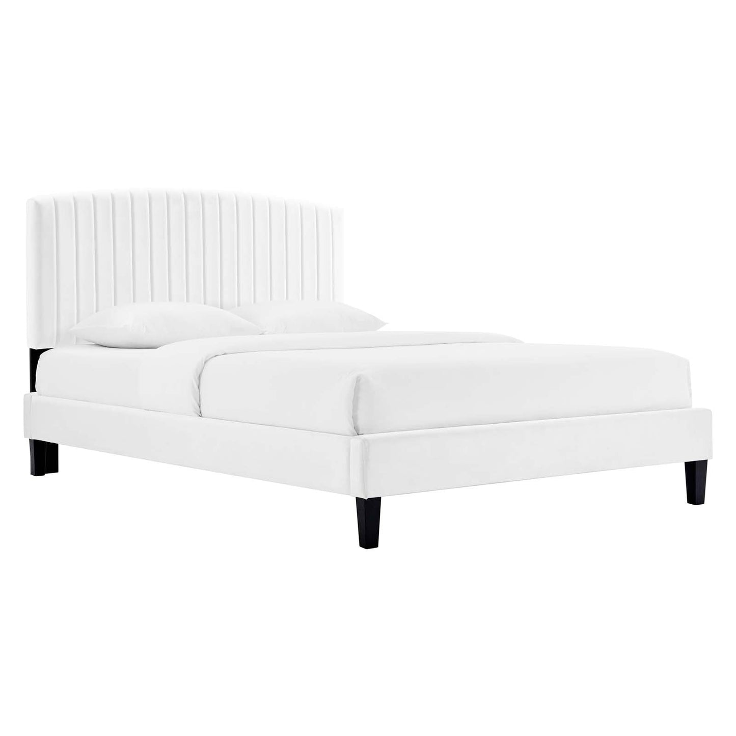 Alessi Performance Velvet Twin Platform Bed By Modway - MOD-7041-CHA | Beds |  Modishstore - 33