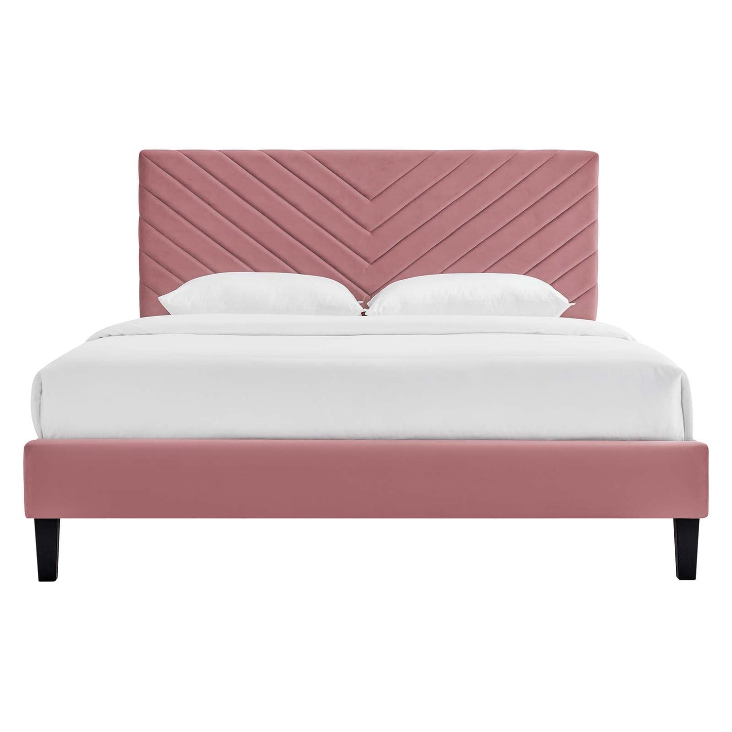 Roxanne Performance Velvet Twin Platform Bed By Modway - MOD-7042-CHA | Beds |  Modishstore - 11
